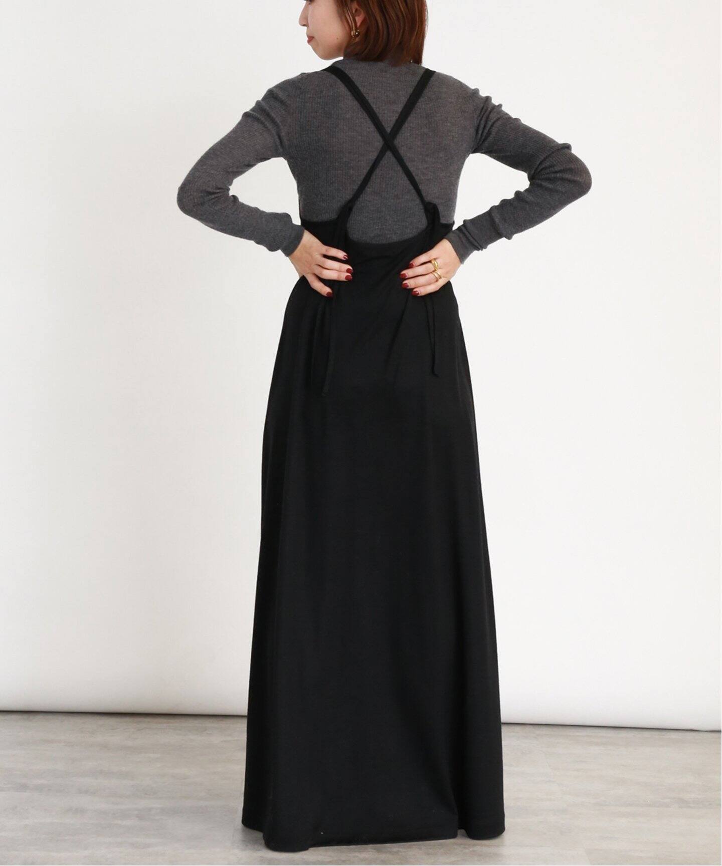 フレアウールキャミソールワンピース（シャツワンピース）｜VERMEIL  