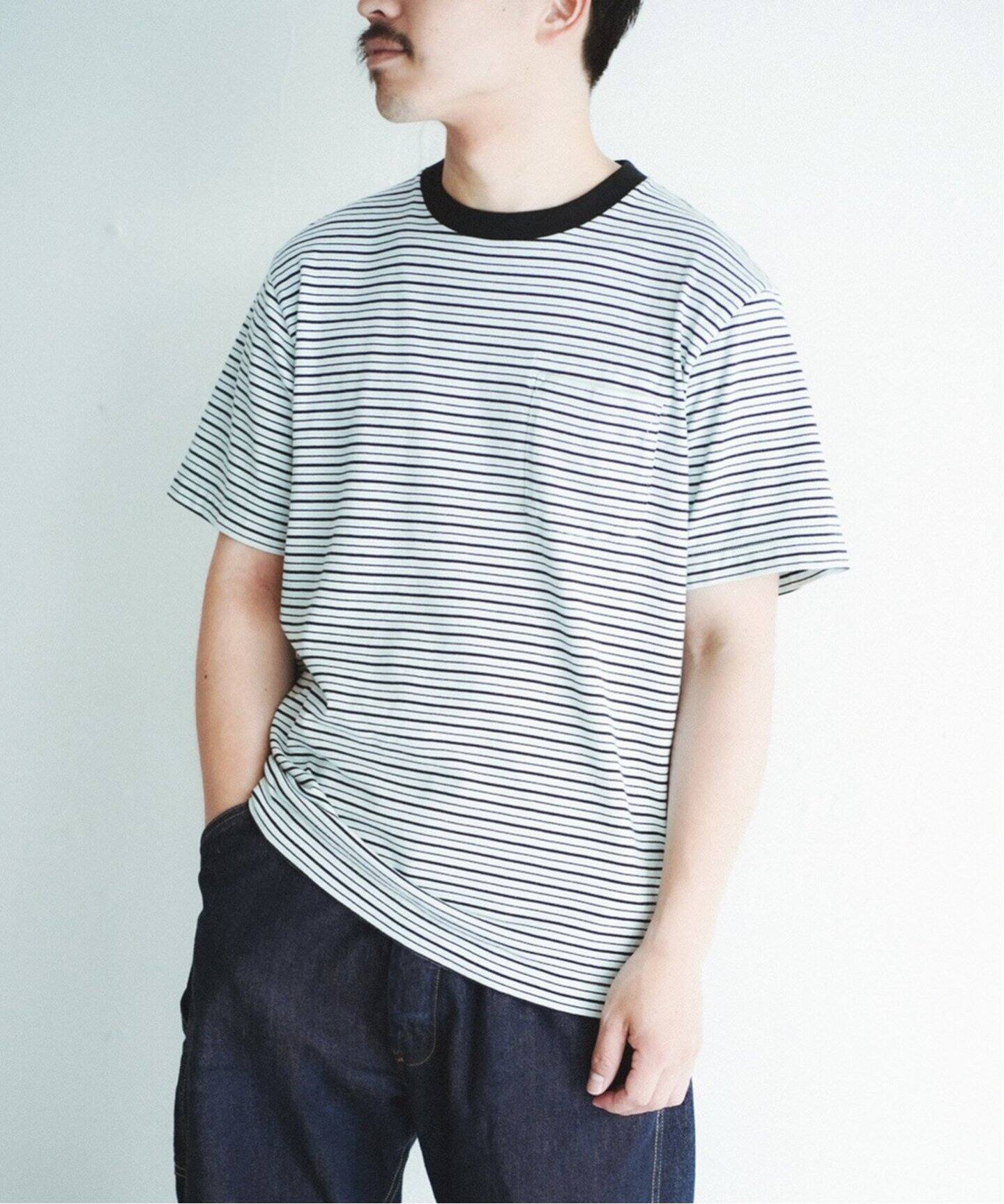 ROTOL / ロトル】TWIST POCKET T BORDER（Tシャツ／カットソー）｜L rotol  ミリタリーシャツ