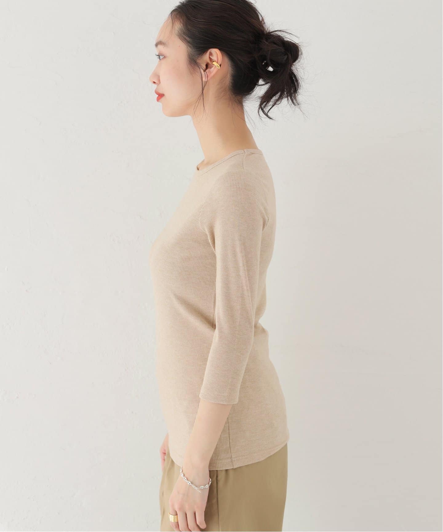 CLANE - ハーフスリーブ タイト トップス - HALF SLEEVE TIGHT