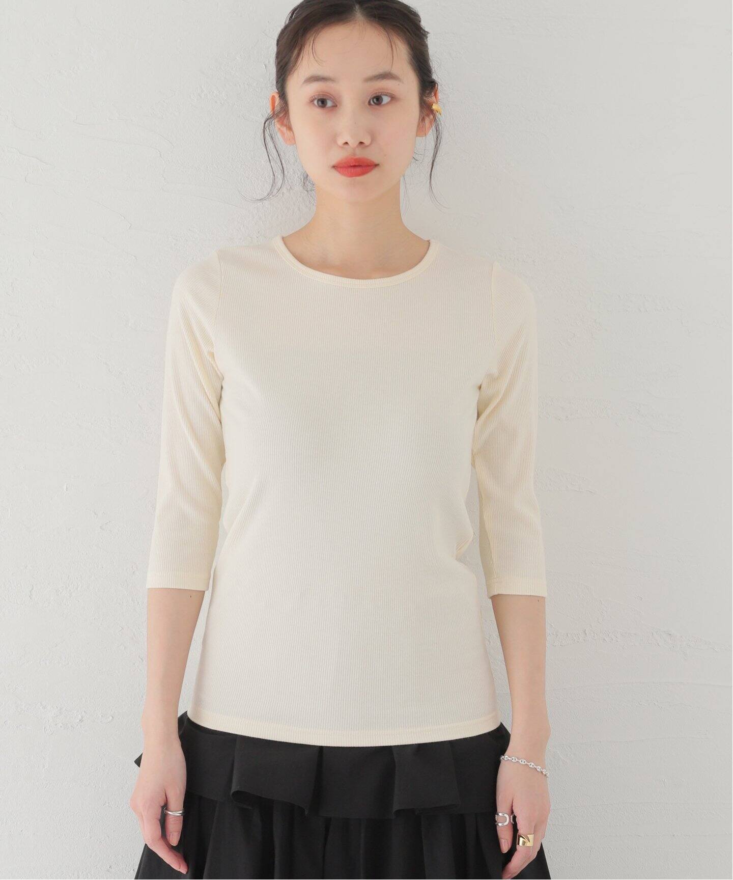 CLANE / クラネ】HALF SLEEVE TIGHT TOPS（Tシャツ／カットソー