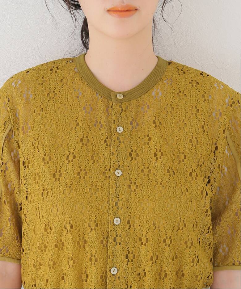 CLANE / クラネ】 VINTAGE LACE MINI PUFF CARDIGAN（Tシャツ 