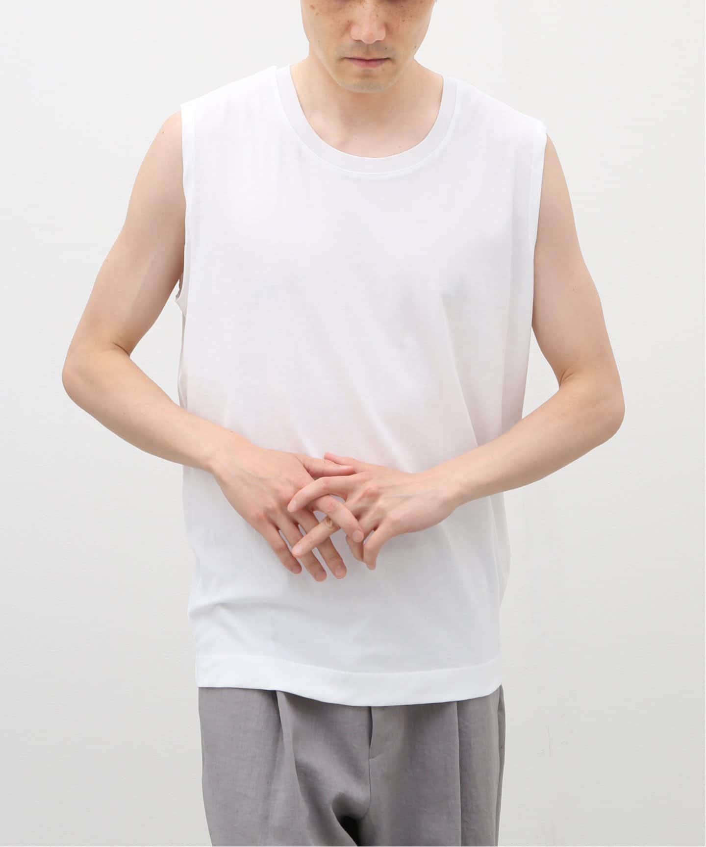 ヴィンテージライク ジャージー ノースリーブTシャツ（Tシャツ