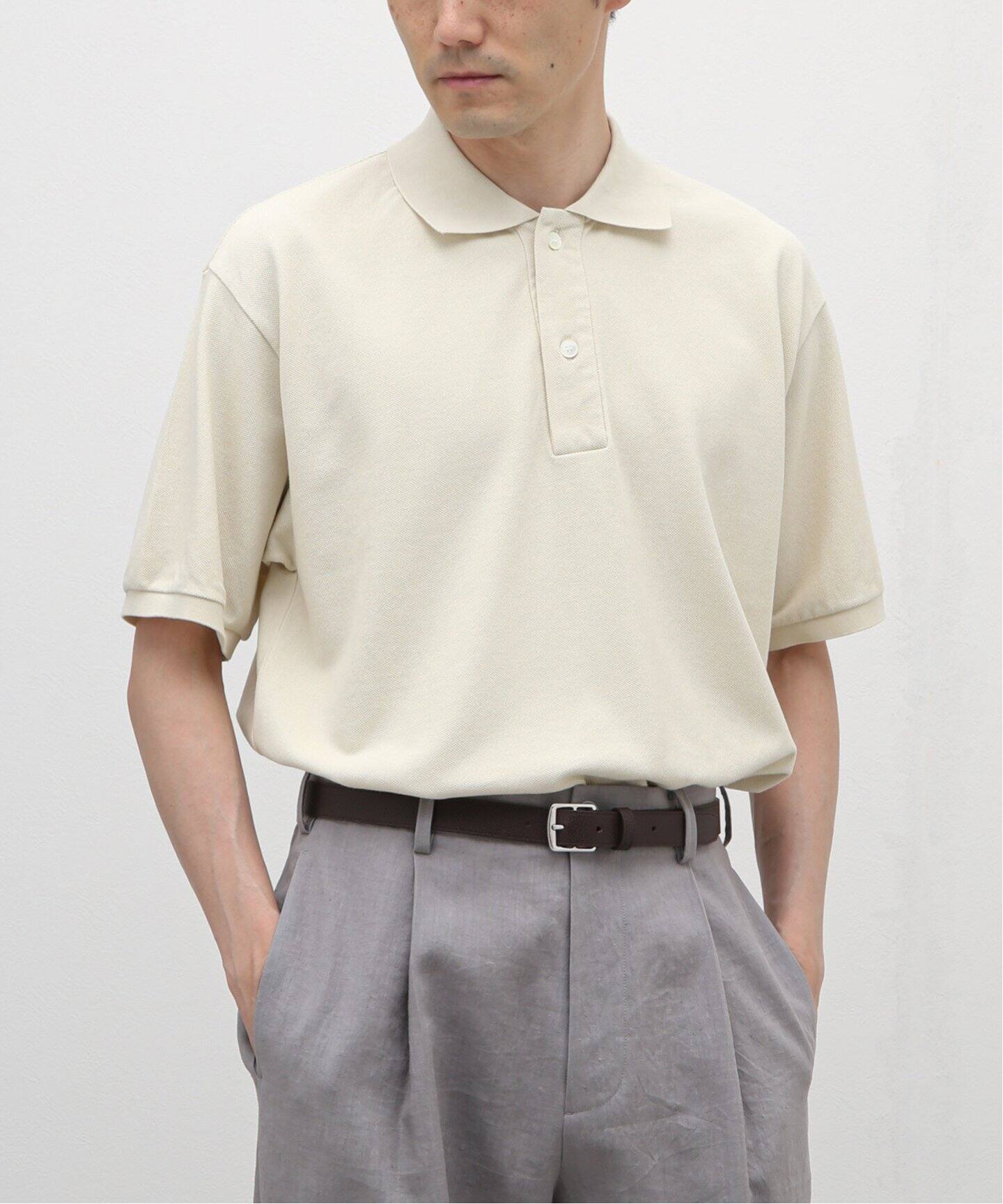 AURALEE / オーラリー】SUPER FINE COTTON PIQUE BIG POLO SHIRT  