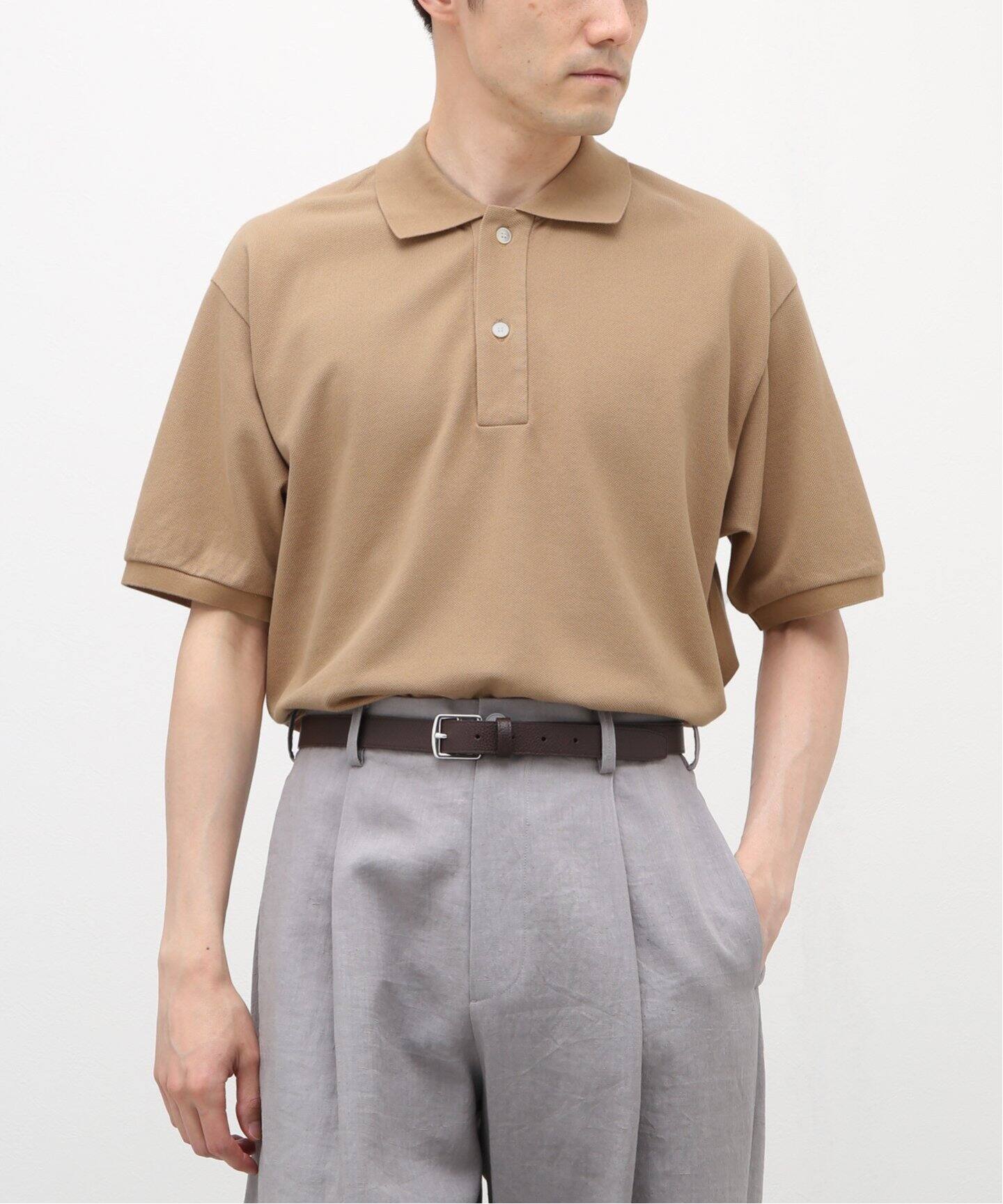 AURALEE / オーラリー】SUPER FINE COTTON PIQUE BIG POLO SHIRT  