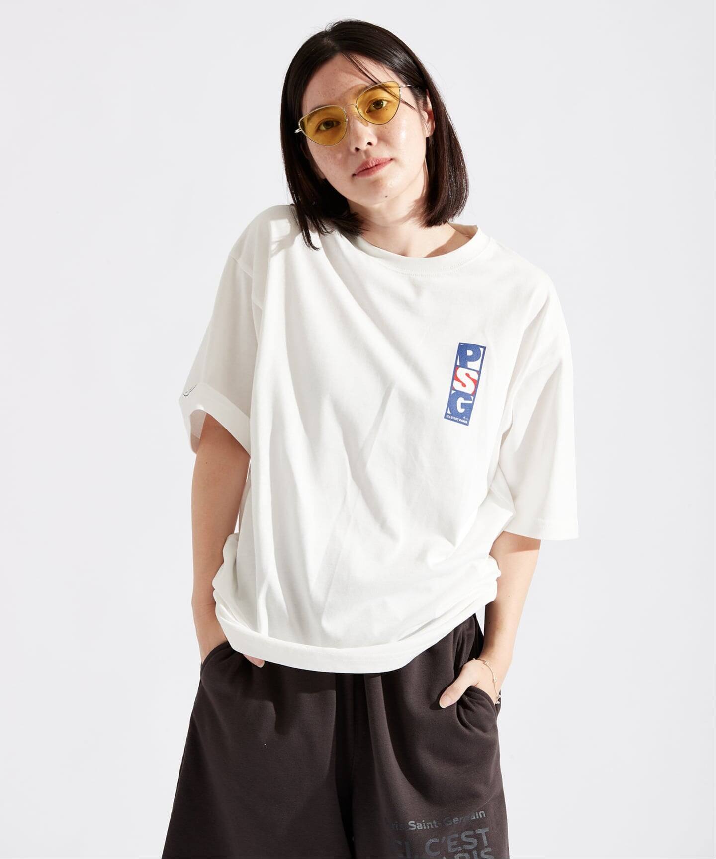 Paris Saint-Germain】バーティカル ロゴプリント Tシャツ（T