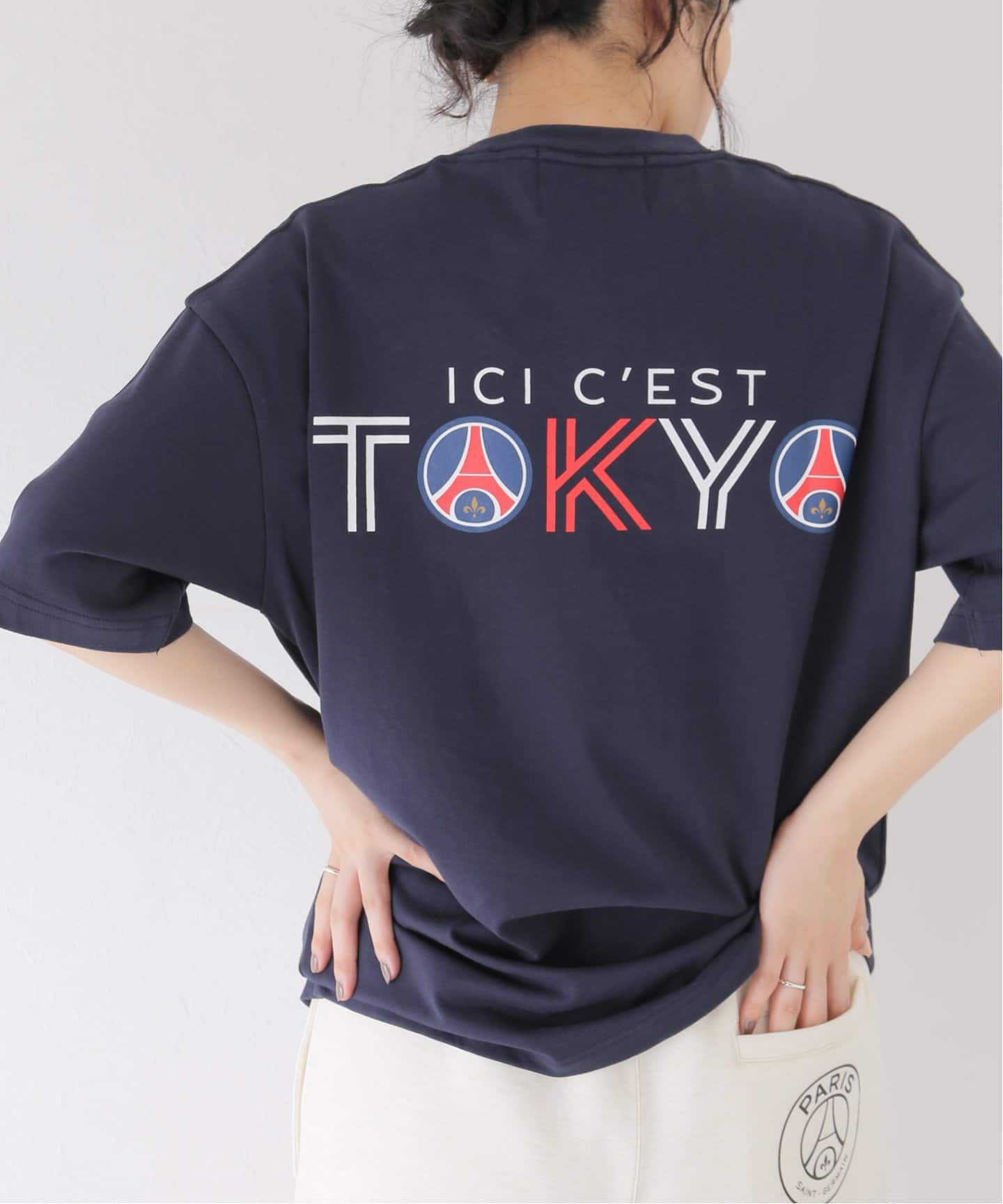 Paris Saint-Germain】トリコロール インライン プリントTシャツ