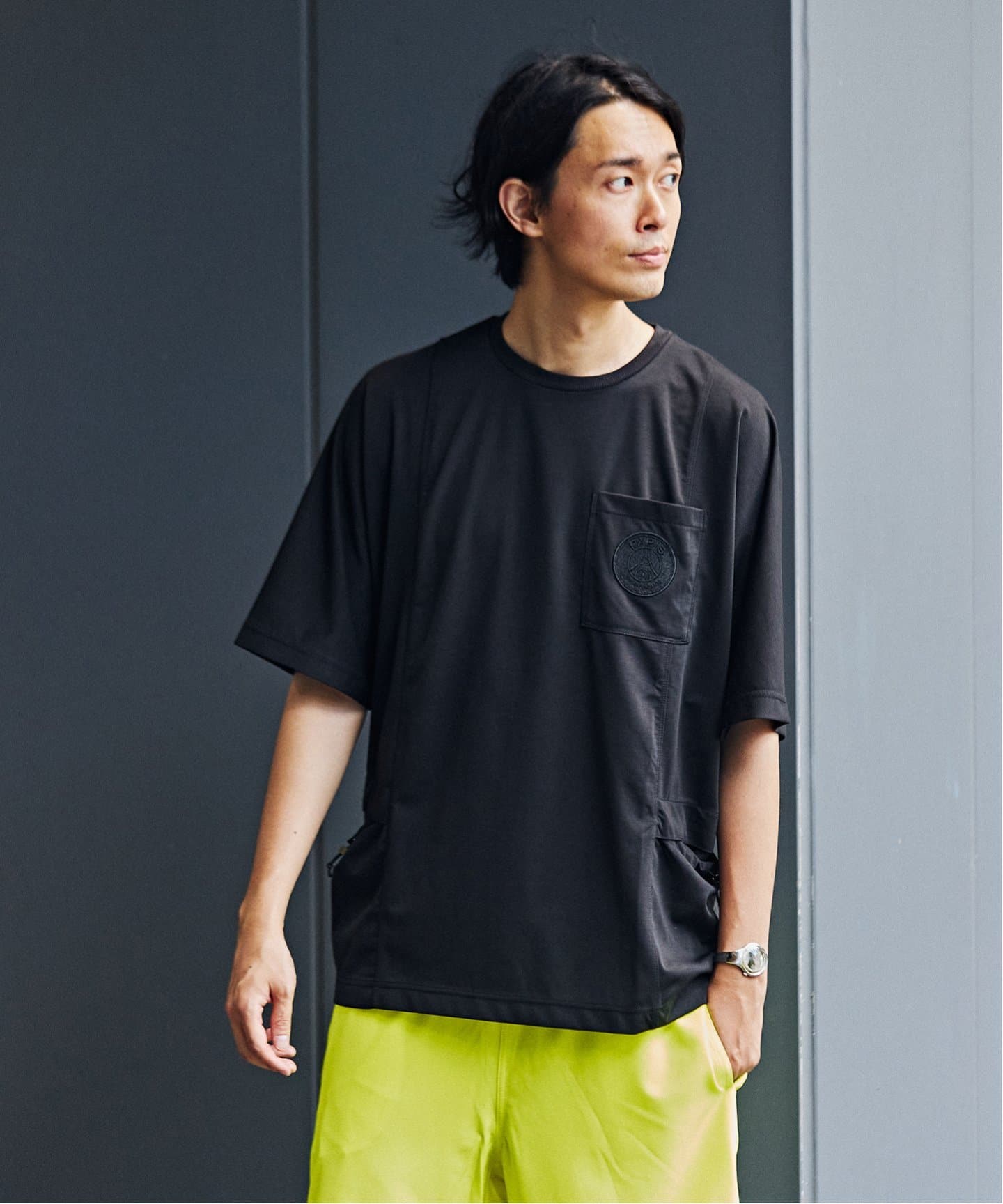 パリ・サンジェルマン ブラックTシャツ 2XL 定価¥9,020- Paris Saint-Germain】ビッグポケット Tシャツ(Tシャツ