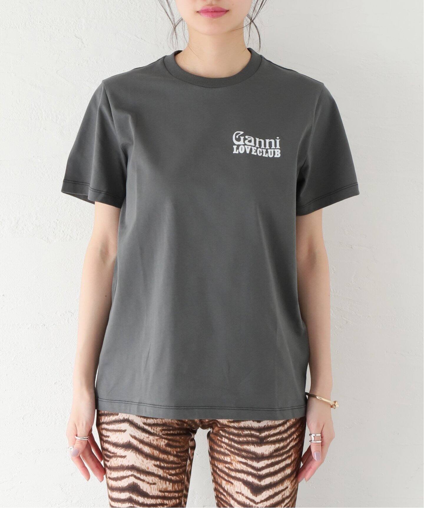 GANNI / ガニー】Basic Jersey Loveclub Relaxed T-sh:Tシャツ（T 