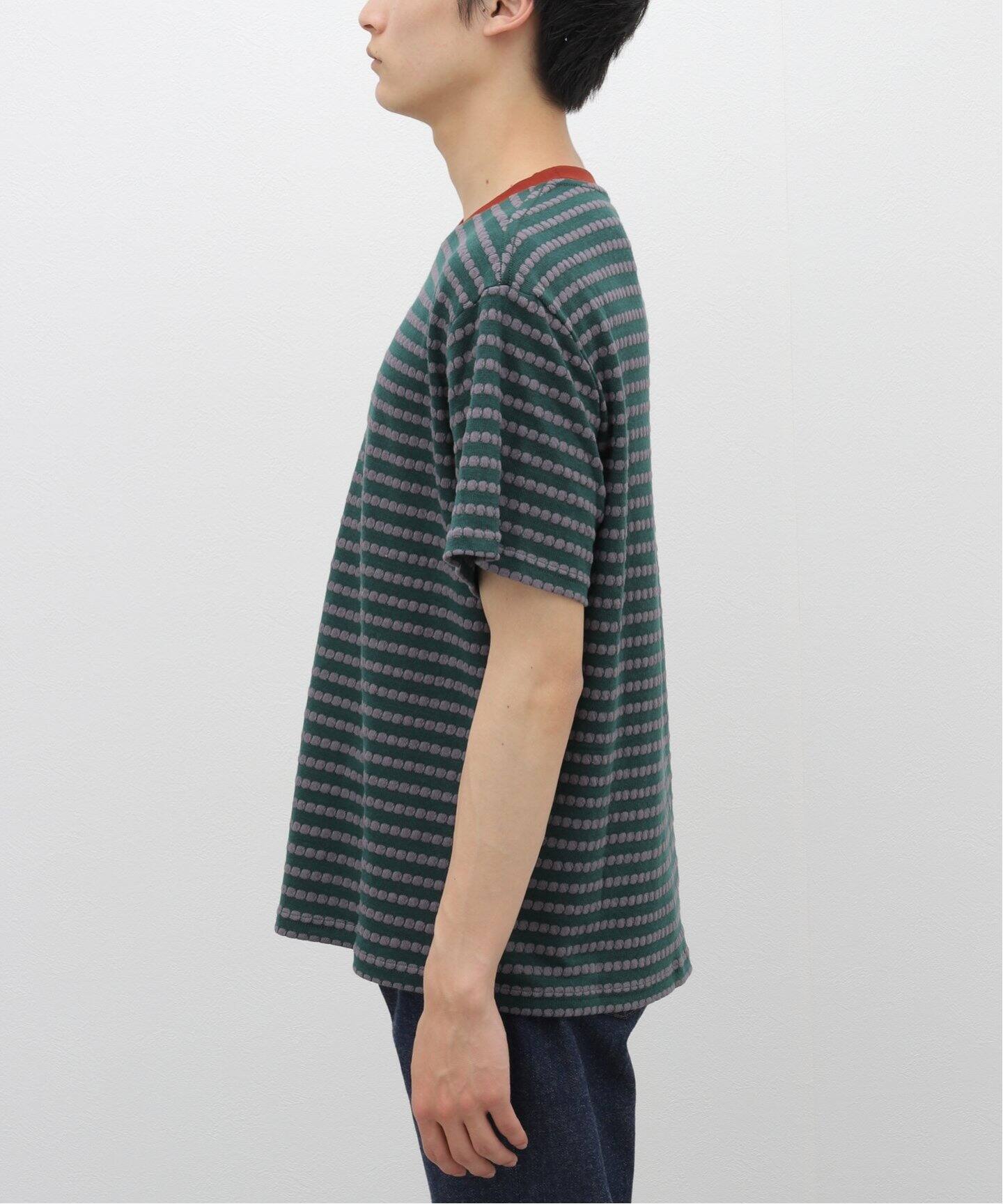 BRAIN DEAD/ブレインデッド】Raised Dot Striped T-shirt：Tシャツ（T 