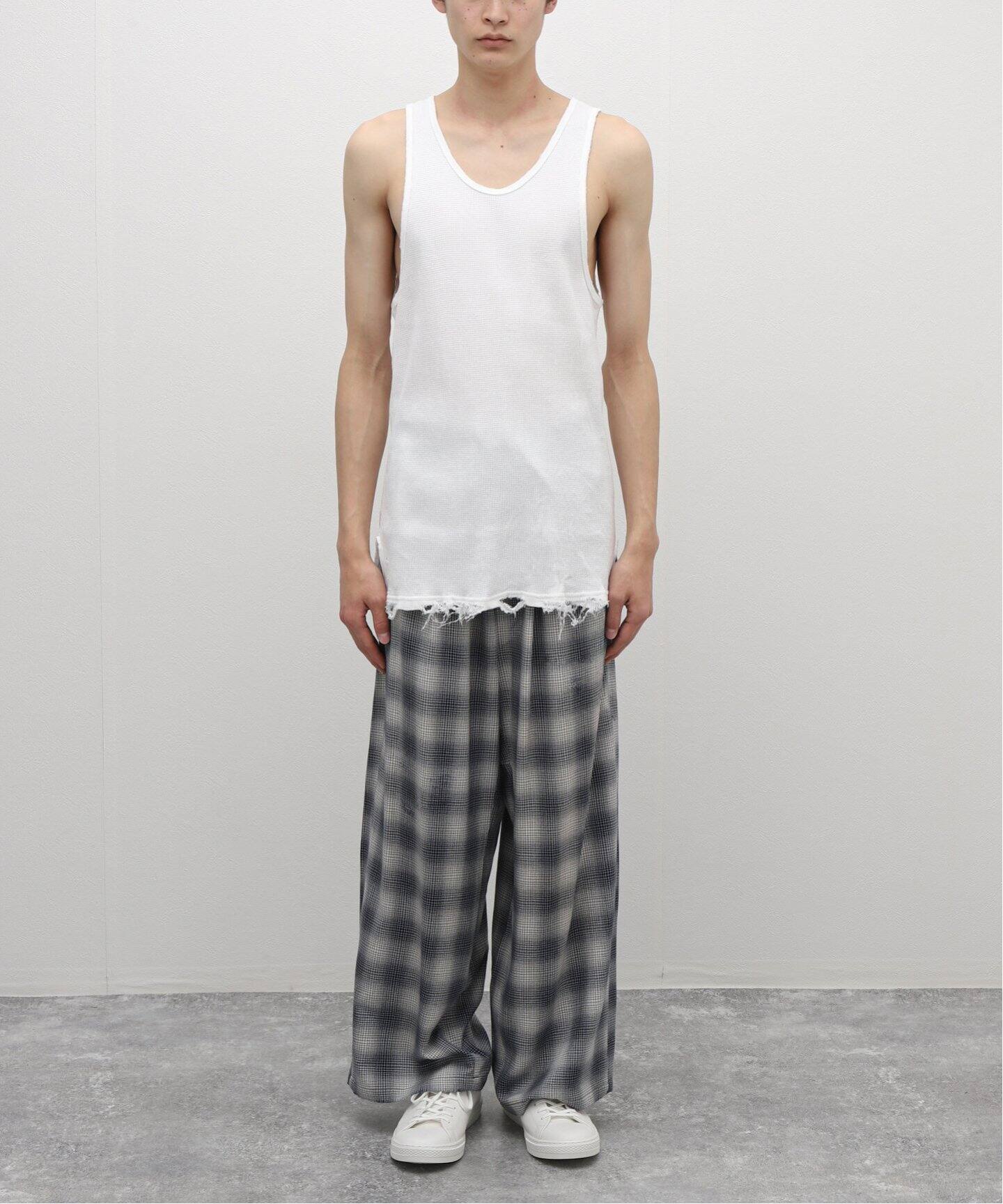 ANCELLM / アンセルム】DAMAGE WAFFLE TANKTOP（タンクトップ）｜WISM 