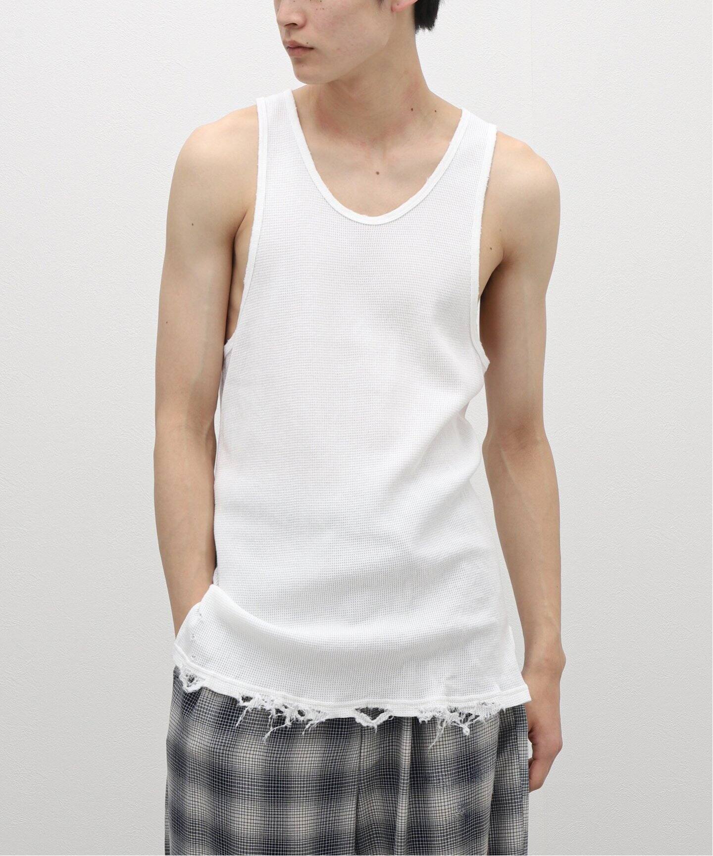 ANCELLM / アンセルム】DAMAGE WAFFLE TANKTOP（タンクトップ）｜WISM 