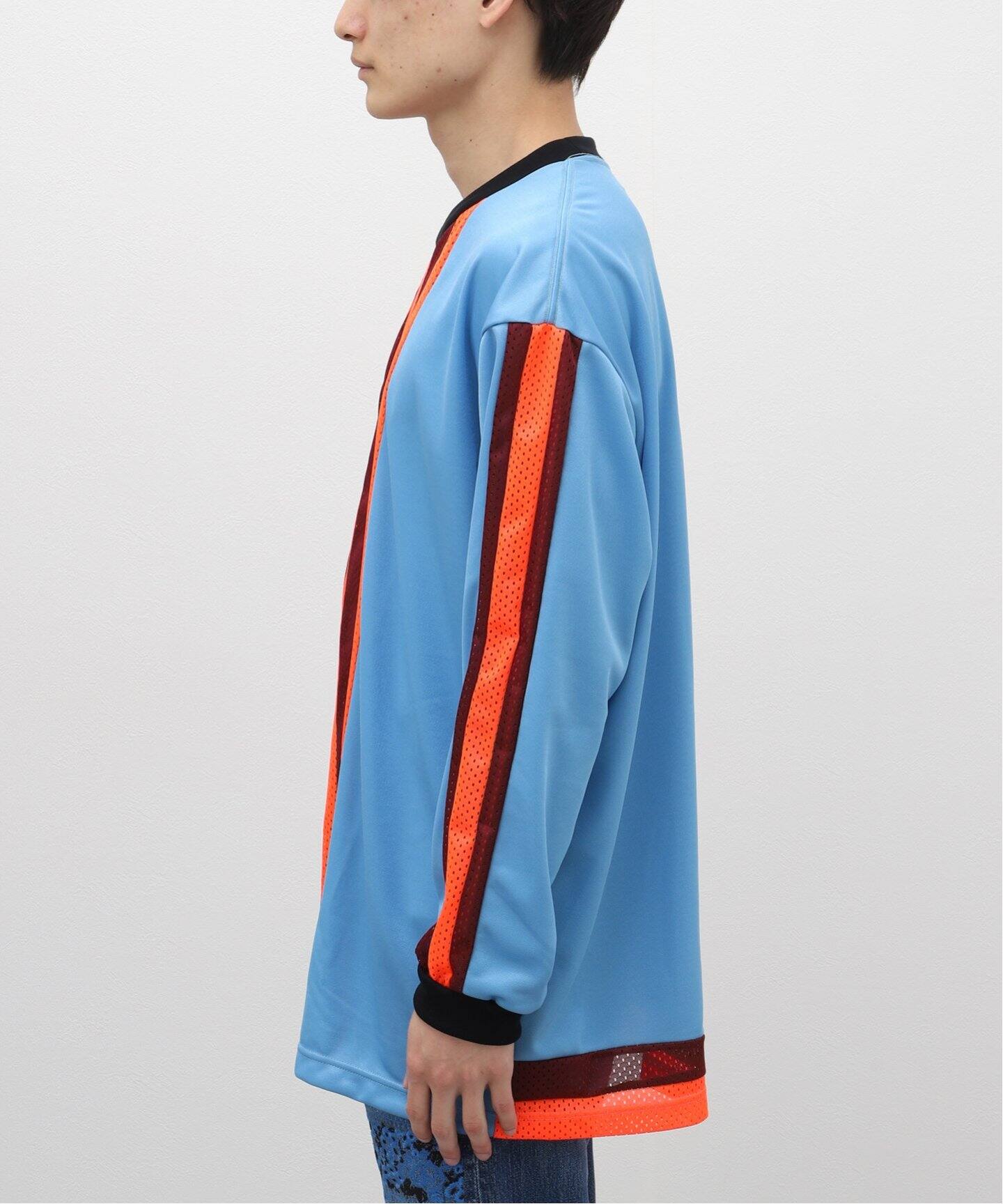 美しい T.D. NOMA / MESH（Tシャツ TEE ノ－マ・ティー・ディー】STRIPE トップス