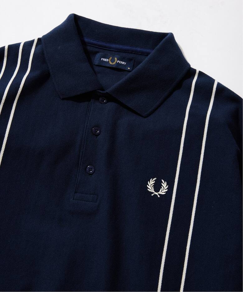 FRED PERRY for JOURNAL STANDARD】別注 ストライプ ピケポロシャツ 
