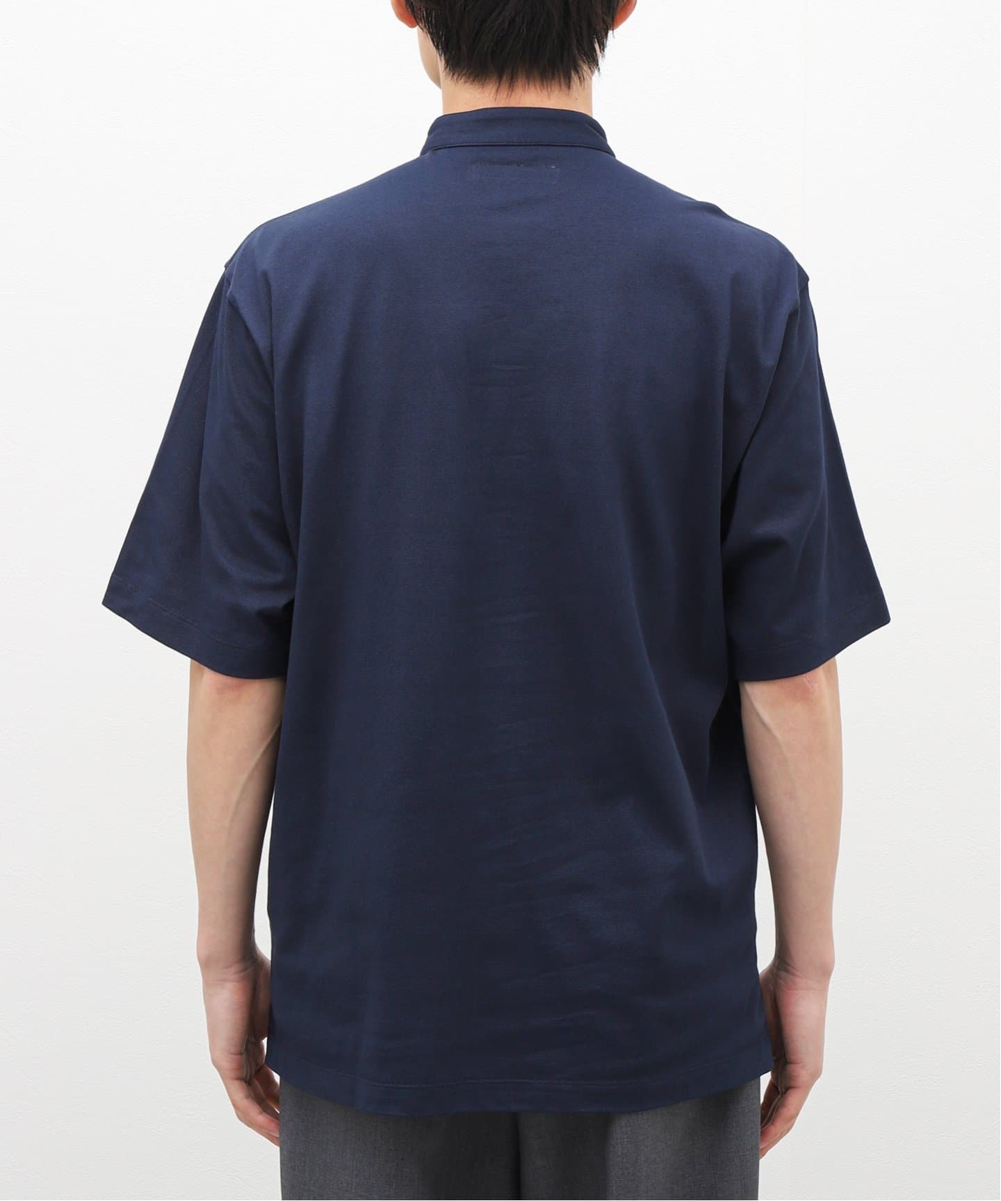 鹿の子バンドカラー半袖シャツ（Tシャツ／カットソー）｜B.C