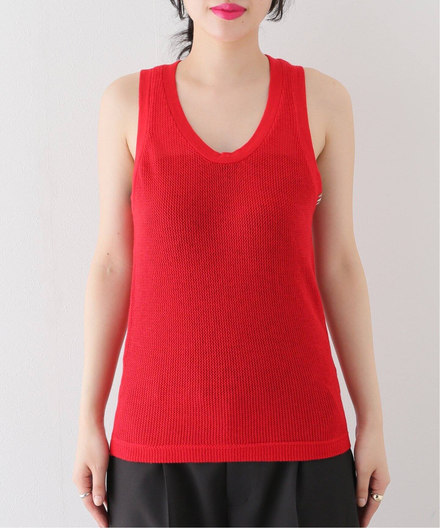 EXTREME CASHMERE/エクストリーム カシミア】vest mesh：ニットベスト 