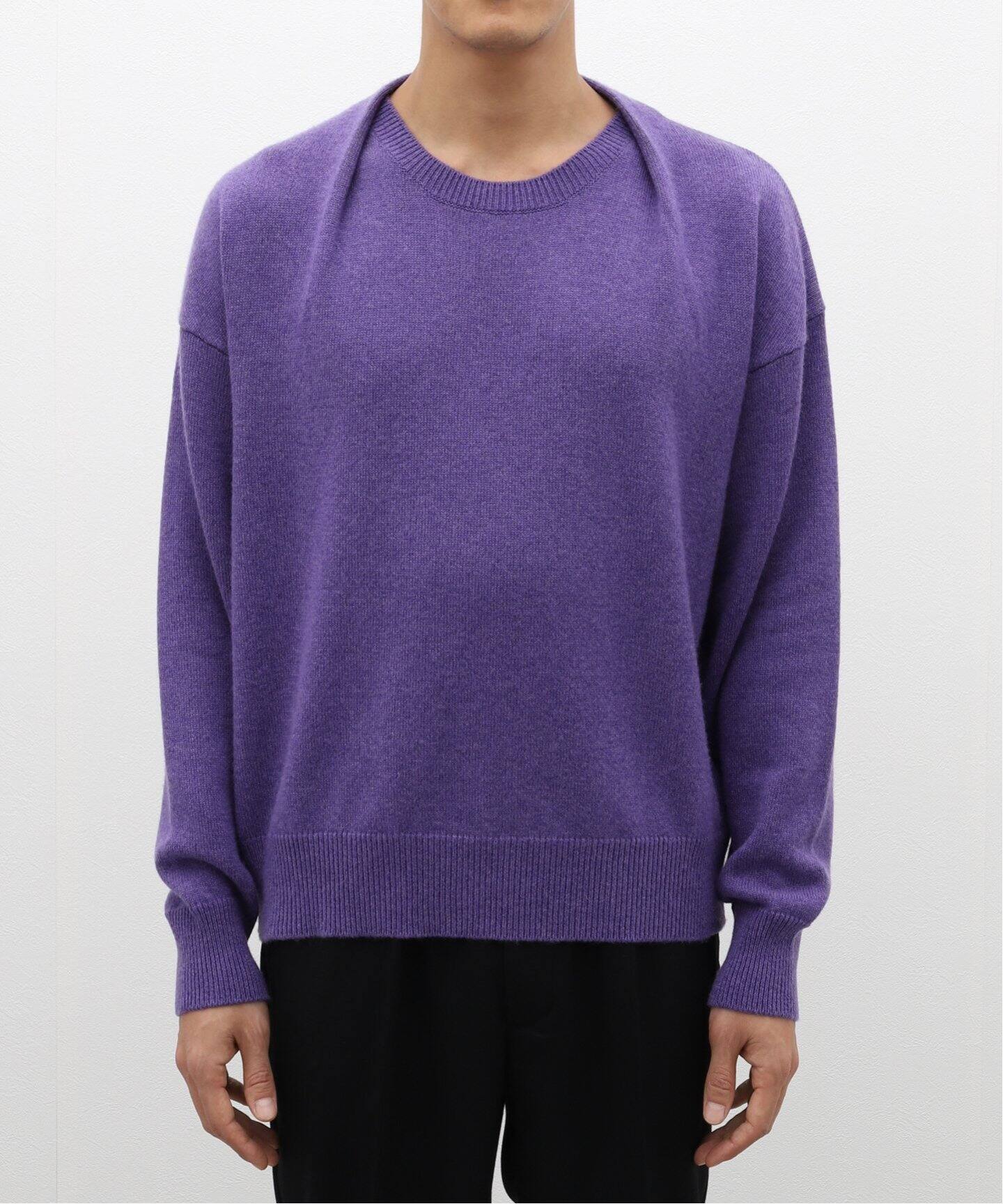 Cristaseya / クリスタセヤ】OVERSIZED SWEATER WITH DRAPED（ニット  