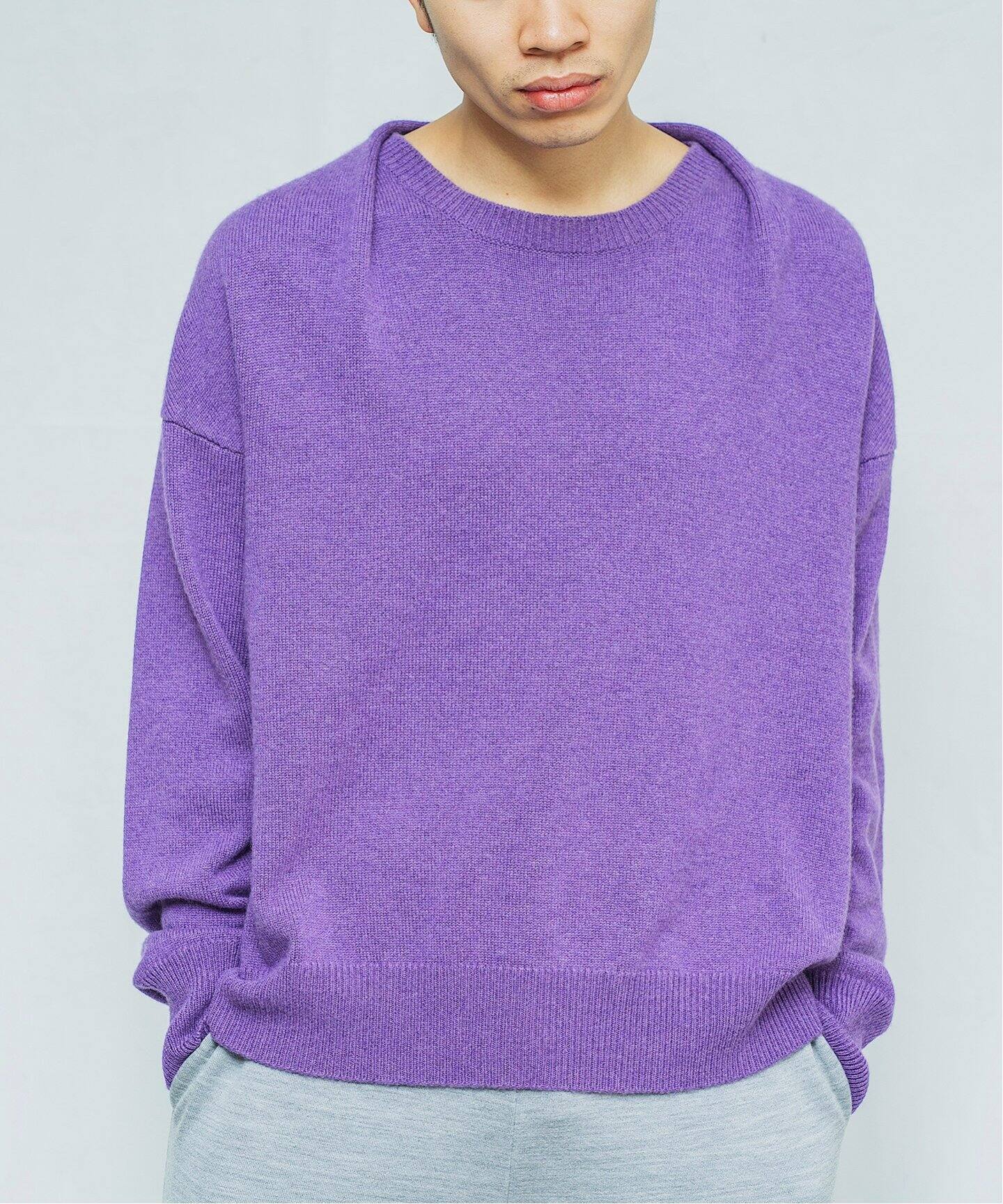 Cristaseya / クリスタセヤ】OVERSIZED SWEATER WITH DRAPED（ニット  