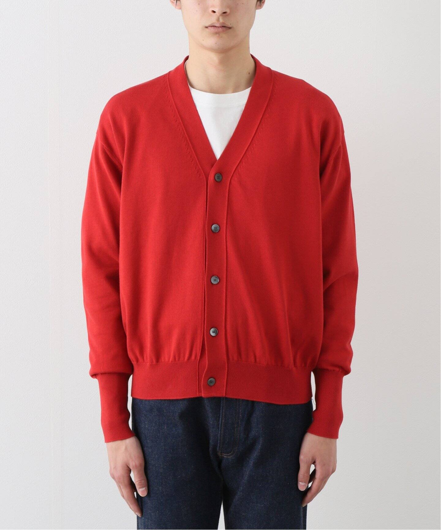 A.PRESSE/アプレッセ】Cotton Knit Cardigan（ニット／セーター）｜L 