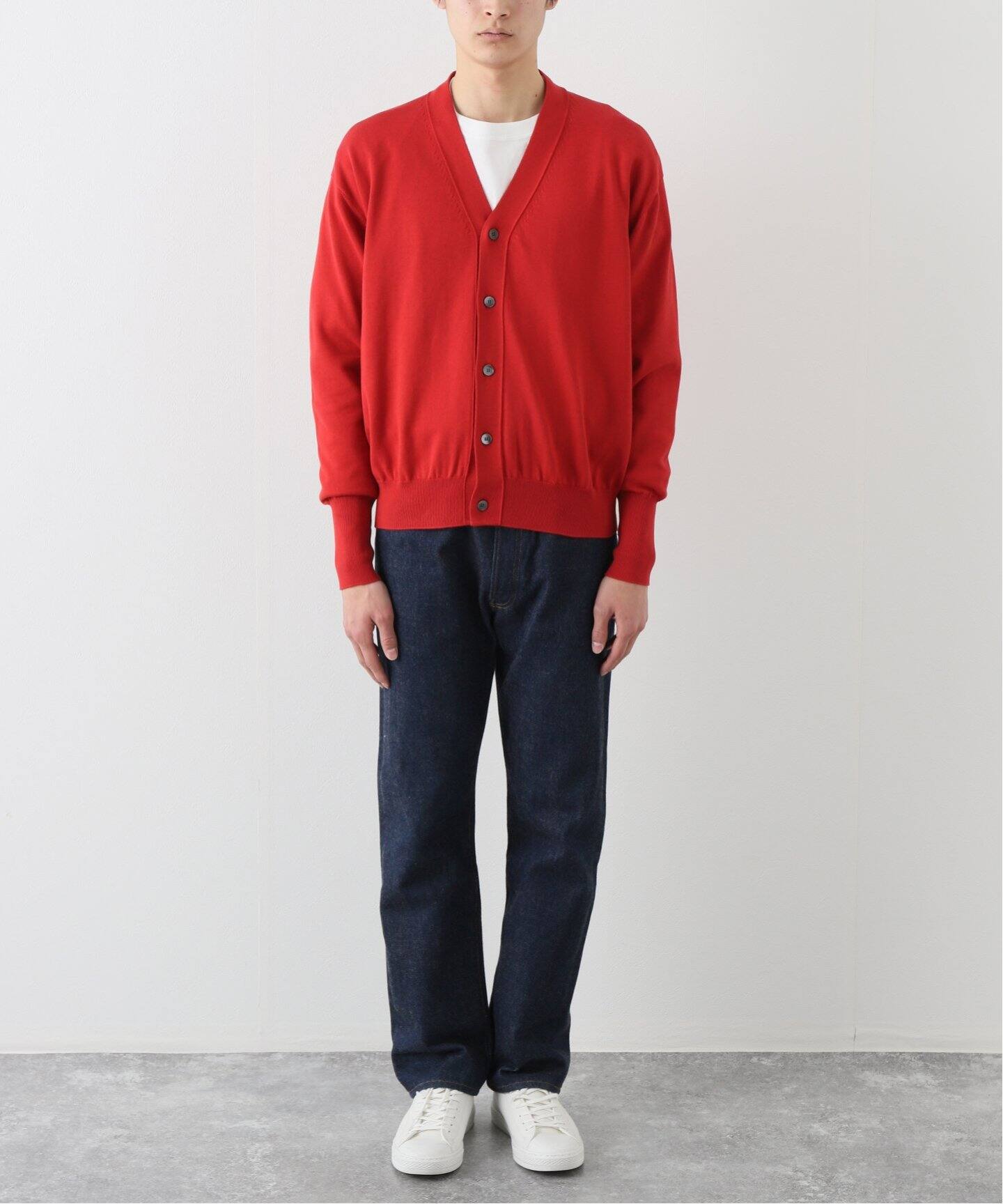 A.PRESSE/アプレッセ】Cotton Knit Cardigan（ニット／セーター）｜L 