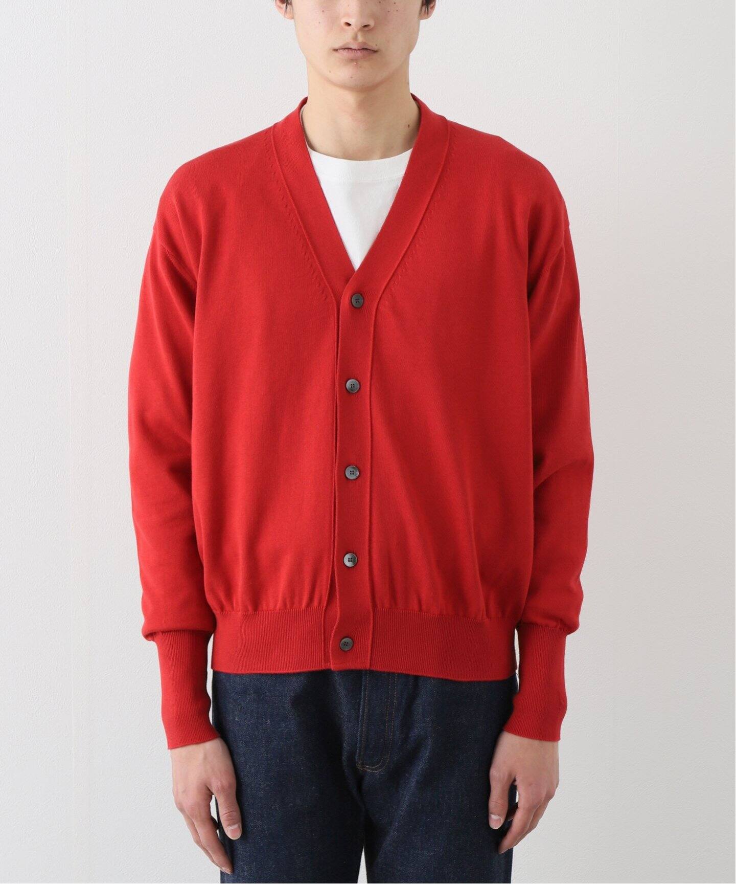 A.PRESSE/アプレッセ】Cotton Knit Cardigan（ニット／セーター）｜L 
