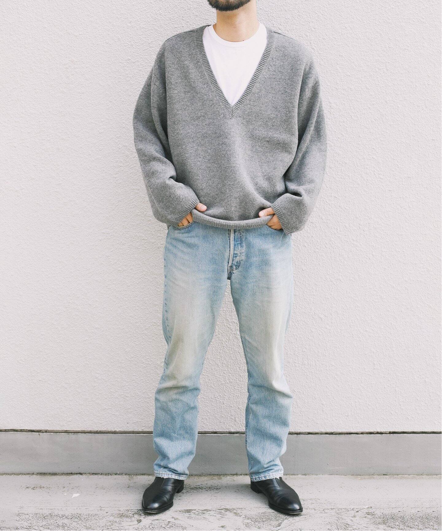 BATONER/バトナー】別注 V NECK KNIT（ニット／セーター）｜L