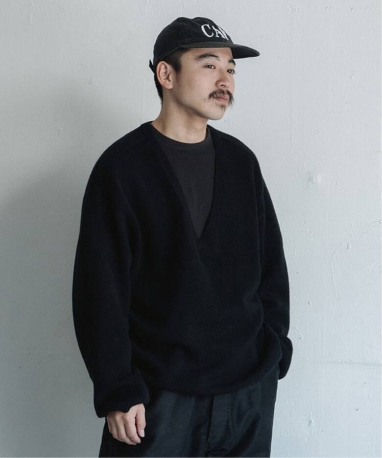 BATONER/バトナー】別注 V NECK KNIT（ニット／セーター）｜L