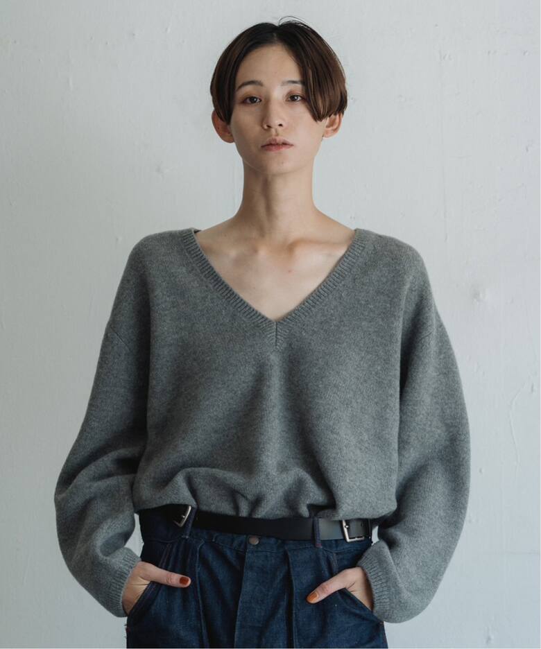 BATONER/バトナー】別注 V NECK KNIT（ニット／セーター）｜L