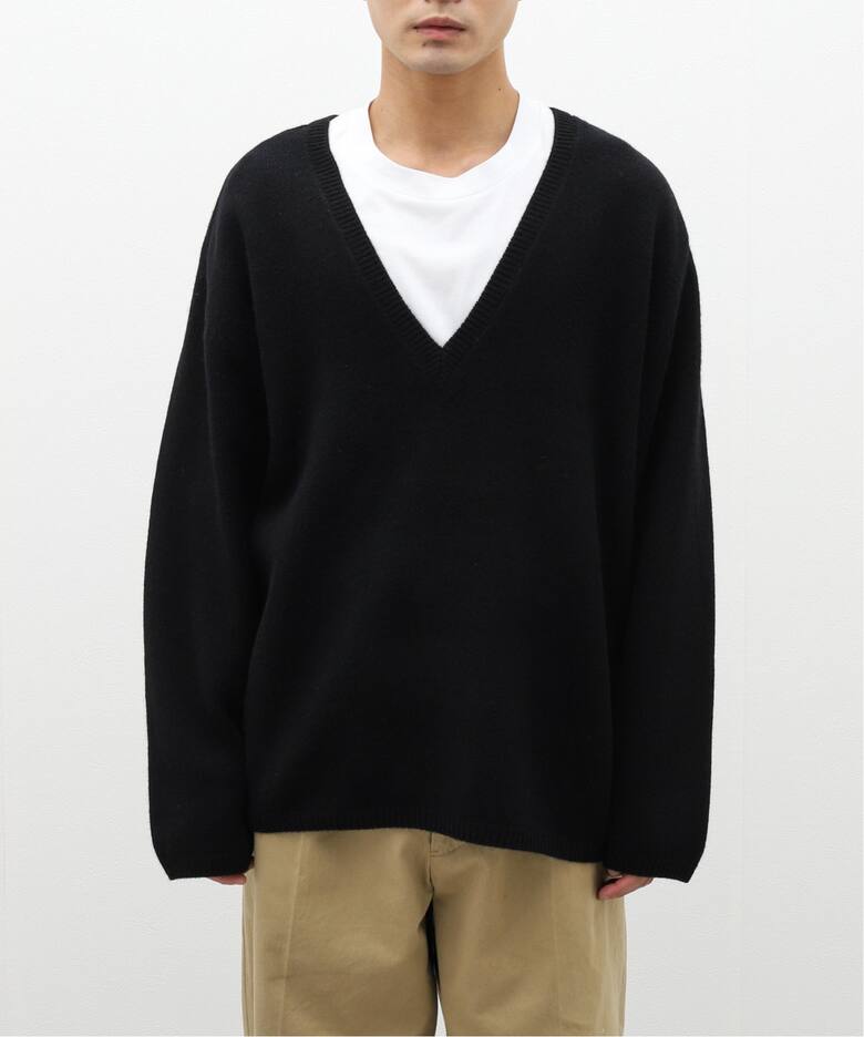 BATONER/バトナー】別注 V NECK KNIT（ニット／セーター）｜L