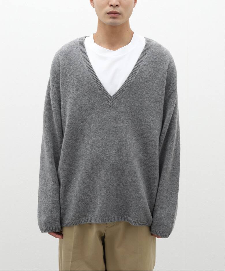 BATONER/バトナー】別注 V NECK KNIT（ニット／セーター）｜L