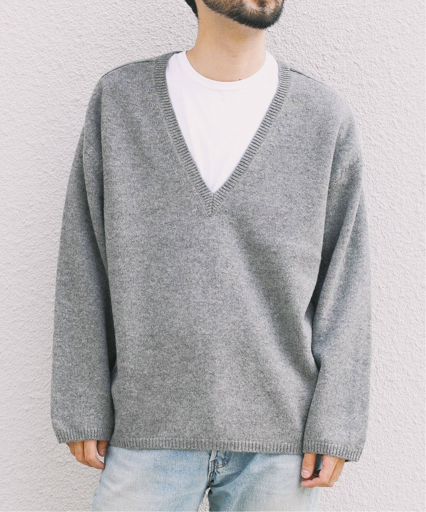 BATONER/バトナー】別注 V NECK KNIT（ニット／セーター）｜L