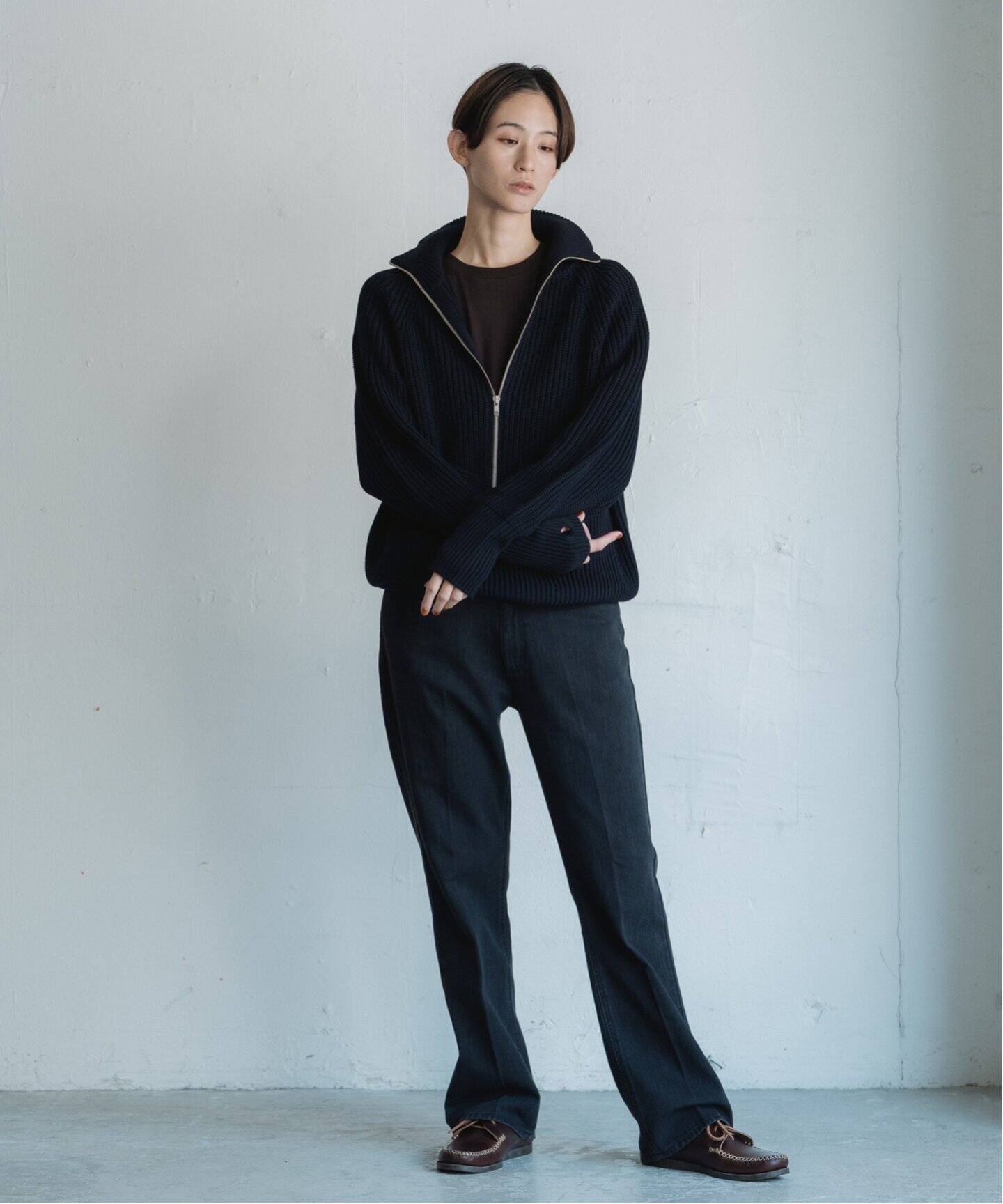 BATONER/バトナー】別注 Half Zip Ficsherman Knit（ニット／セーター 