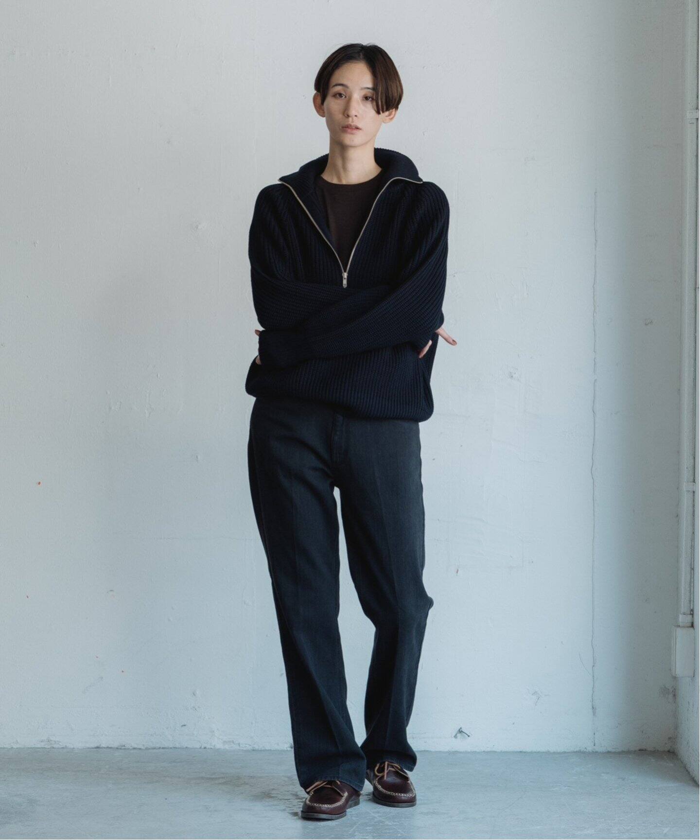 BATONER/バトナー】別注 Half Zip Ficsherman Knit（ニット／セーター 