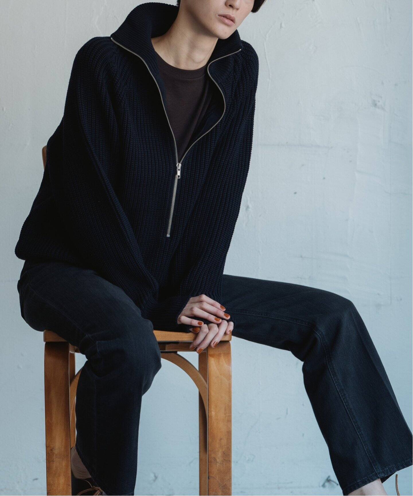 BATONER/バトナー】別注 Half Zip Ficsherman Knit（ニット／セーター 