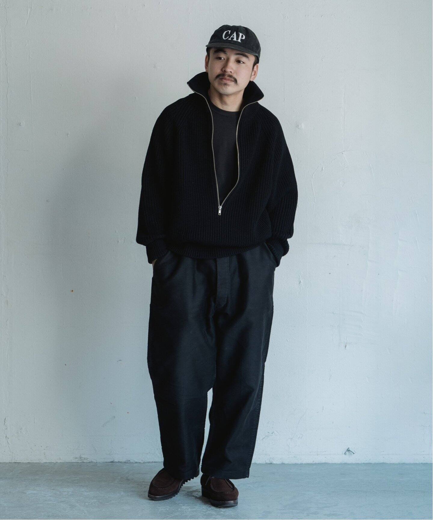 BATONER/バトナー】別注 Half Zip Ficsherman Knit（ニット／セーター 