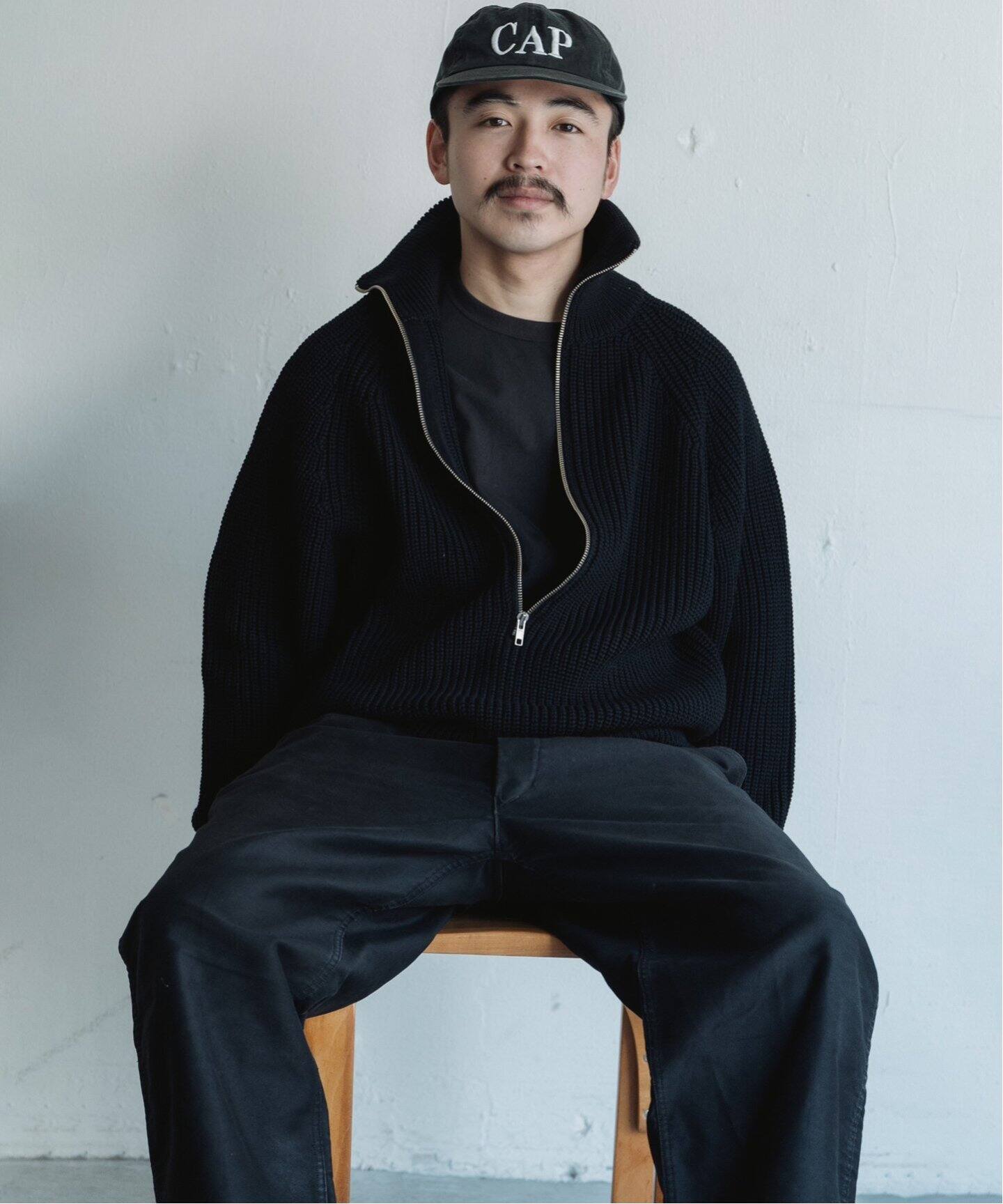 BATONER/バトナー】別注 Half Zip Ficsherman Knit（ニット／セーター 