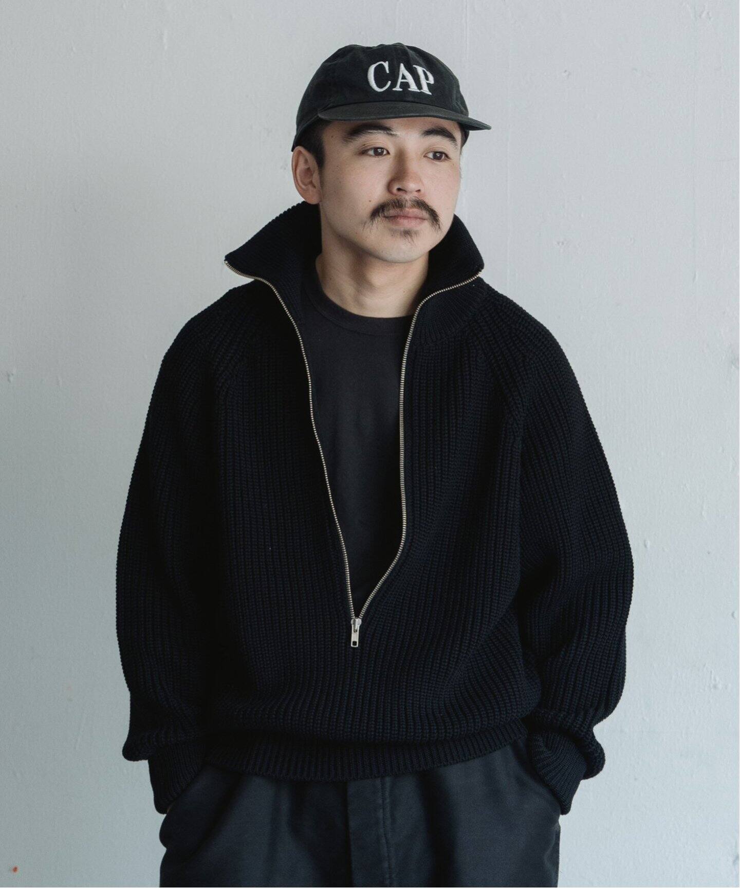 BATONER/バトナー】別注 Half Zip Ficsherman Knit（ニット／セーター 