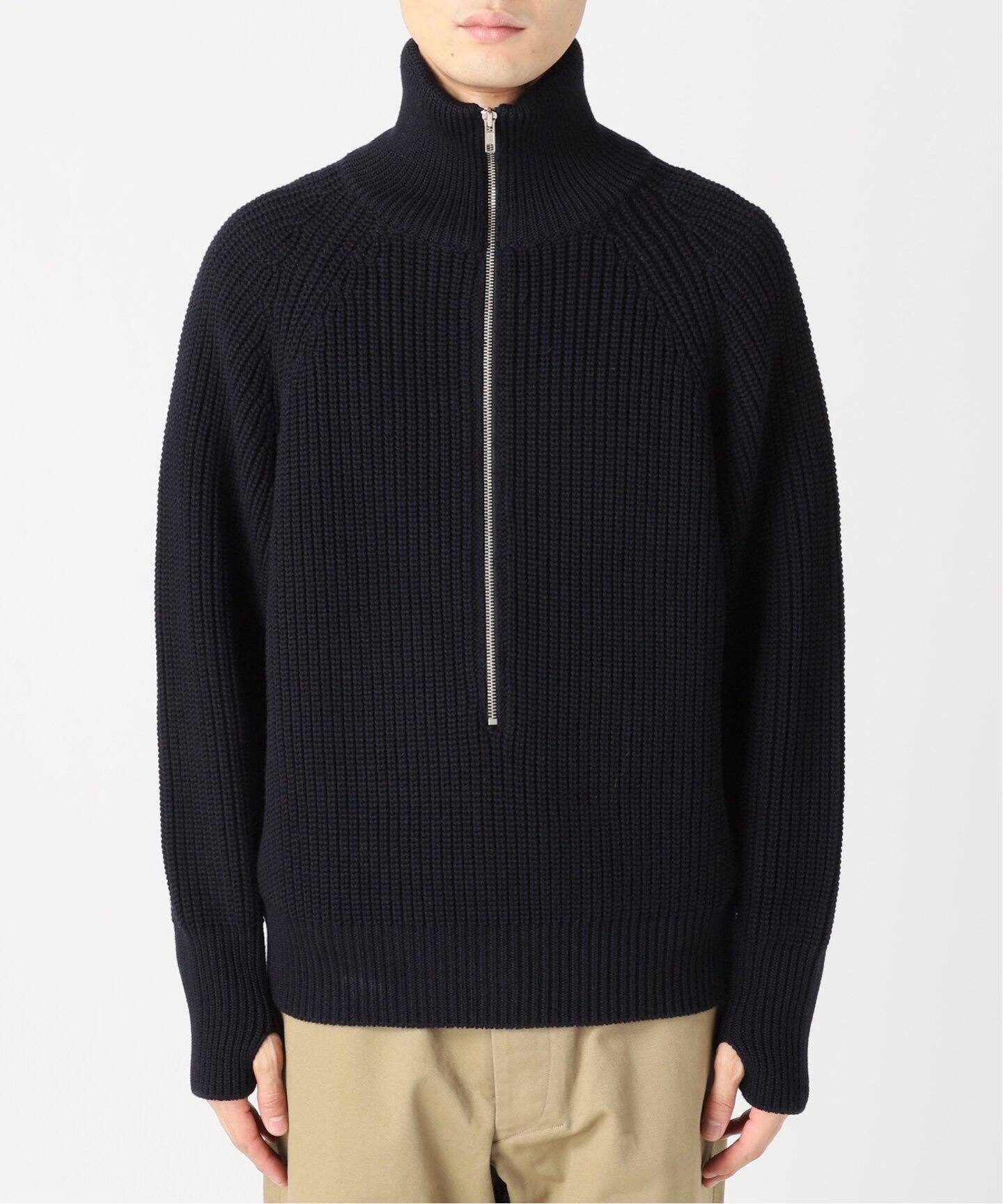 BATONER/バトナー】別注 Half Zip Ficsherman Knit（ニット／セーター 