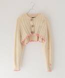 LAYERED SHORT KNIT：カーディガン