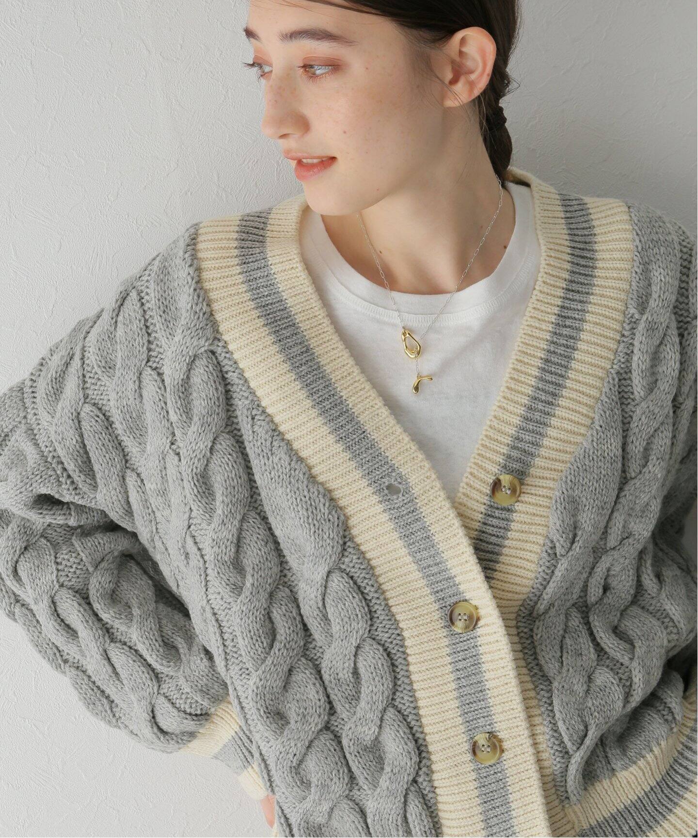 OLDDERBY KNITWEAR / オールドダービーニットウェア】BigCable Vee 