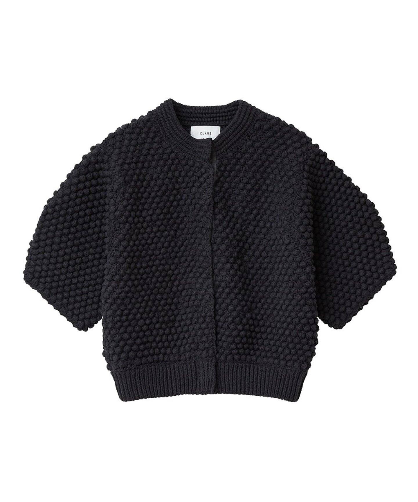CLANE / クラネ】3D DOT HALF SLEEVE KNIT CARDIGAN（カーディガン  