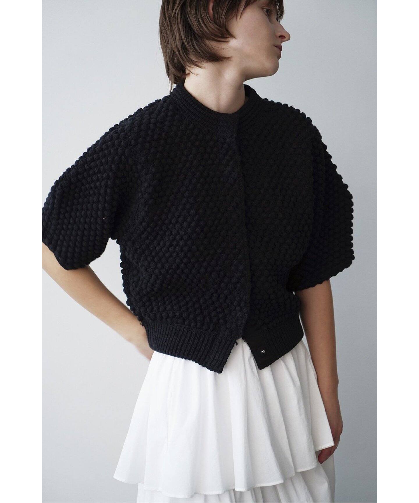CLANE / クラネ】3D DOT HALF SLEEVE KNIT CARDIGAN（カーディガン  