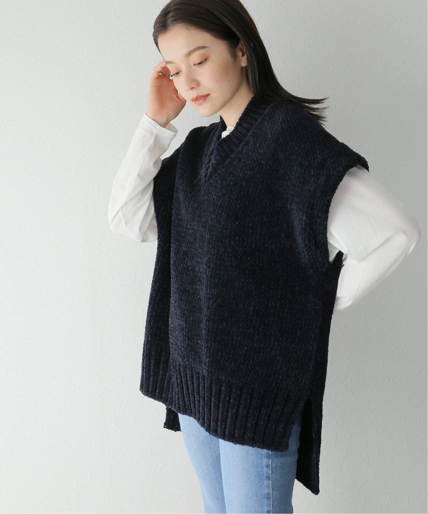 ATON / エイトン】WOOL MOLE V-NECK VEST（ベスト）｜BOICE FROM 