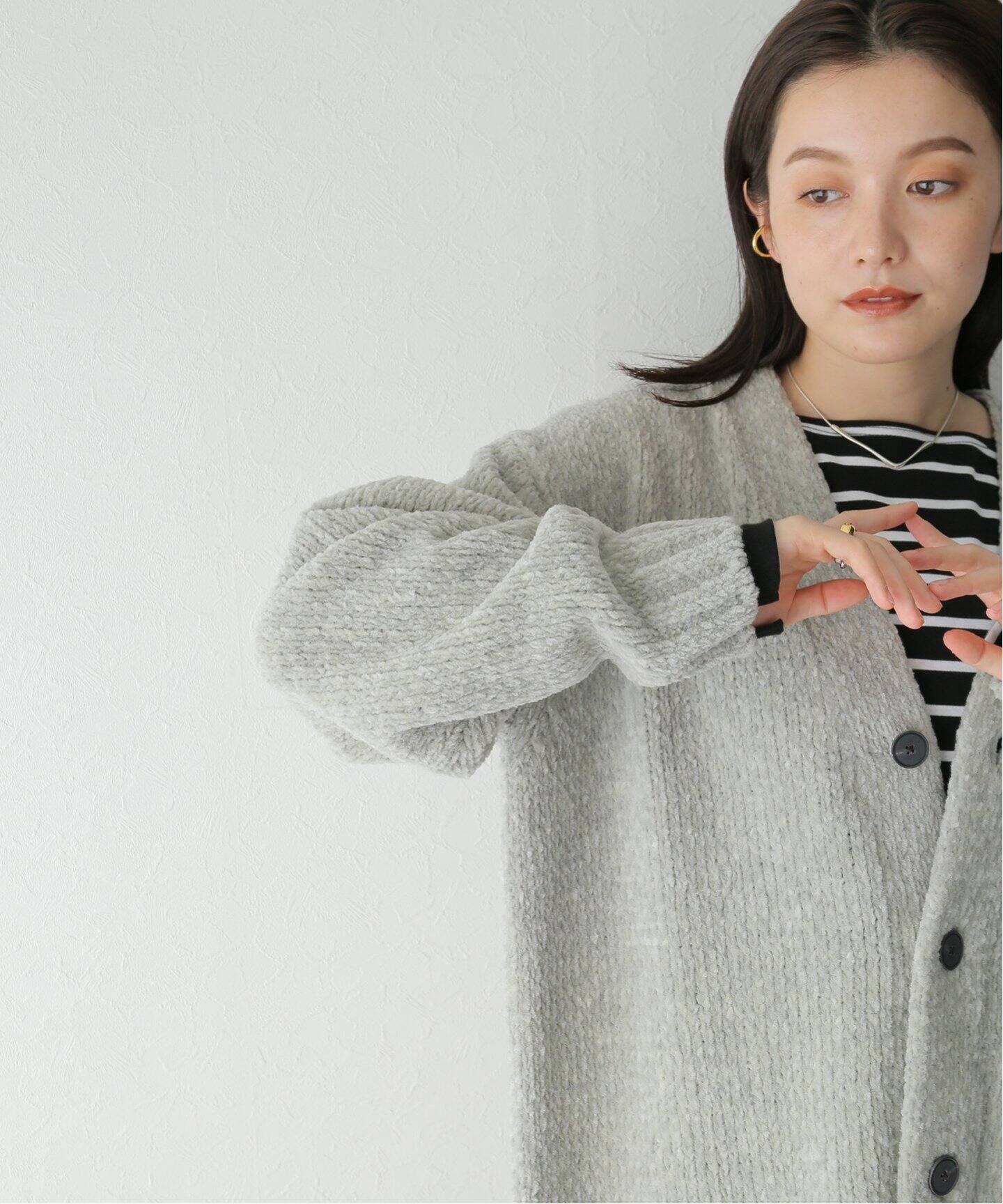 ATON / エイトン】WOOL MOLE OVERSIZED CARDIGAN（カーディガン  