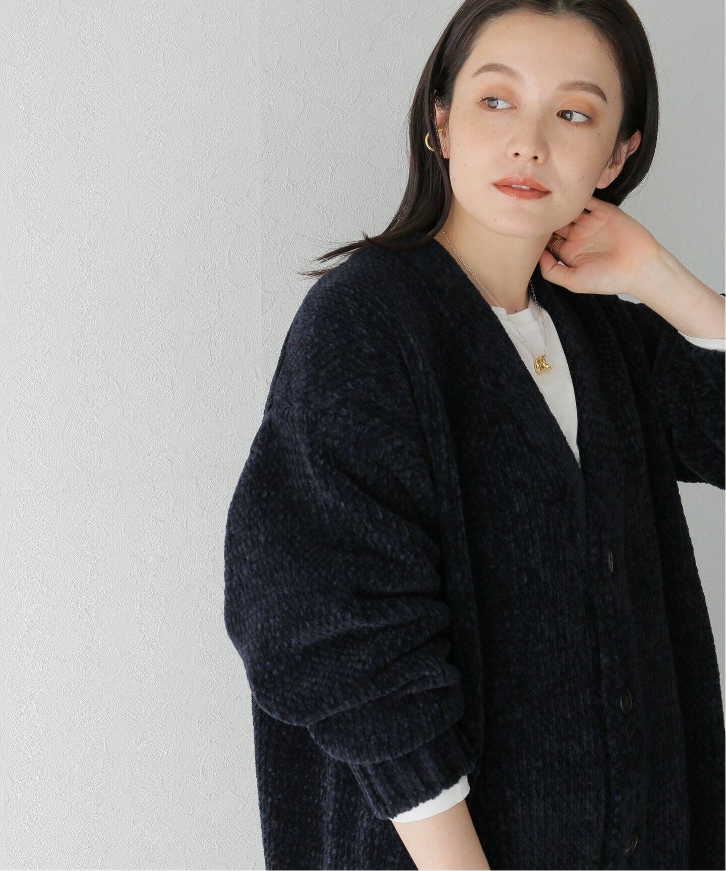ATON / エイトン】WOOL MOLE OVERSIZED CARDIGAN（カーディガン  