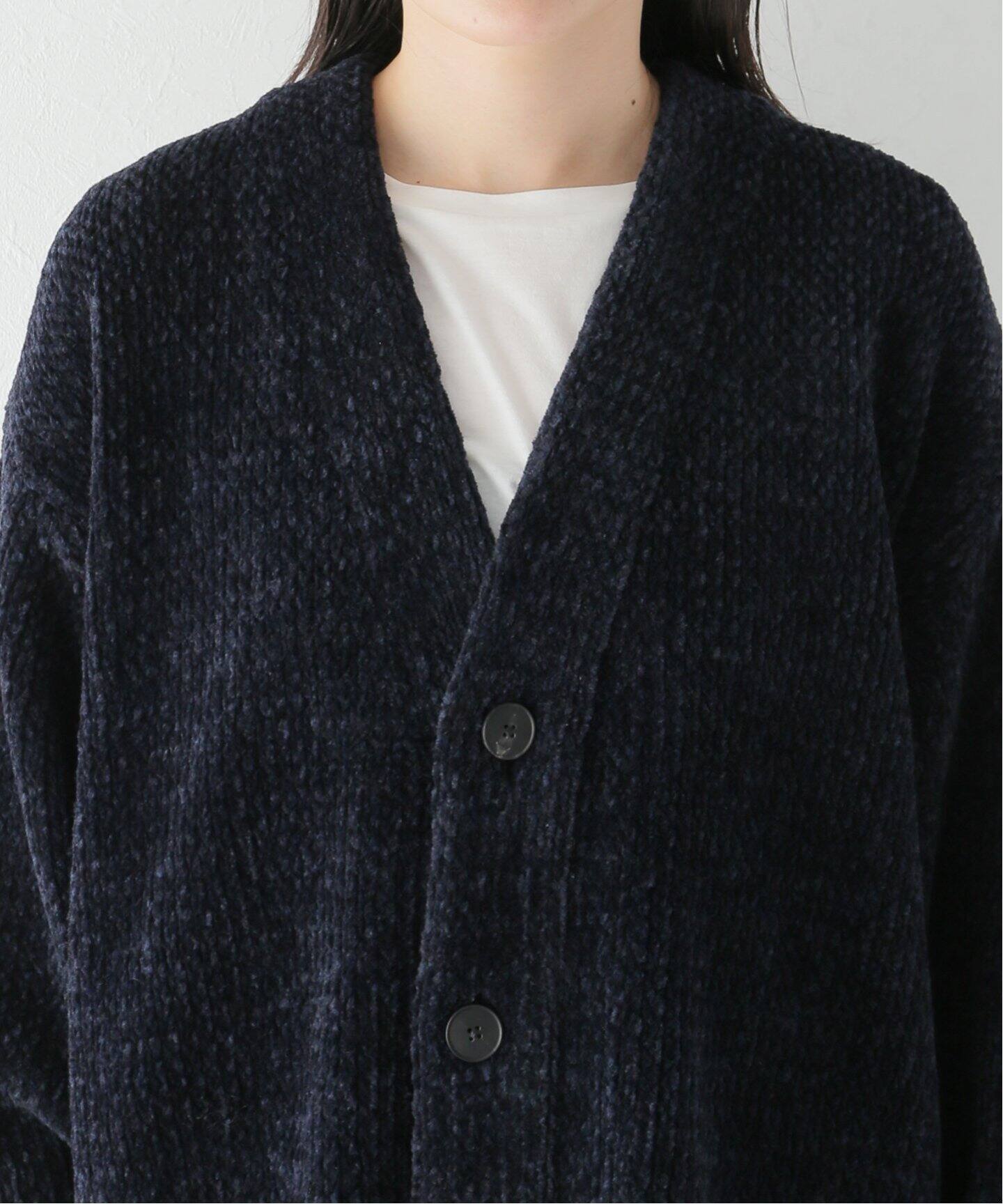 ATON / エイトン】WOOL MOLE OVERSIZED CARDIGAN（カーディガン 