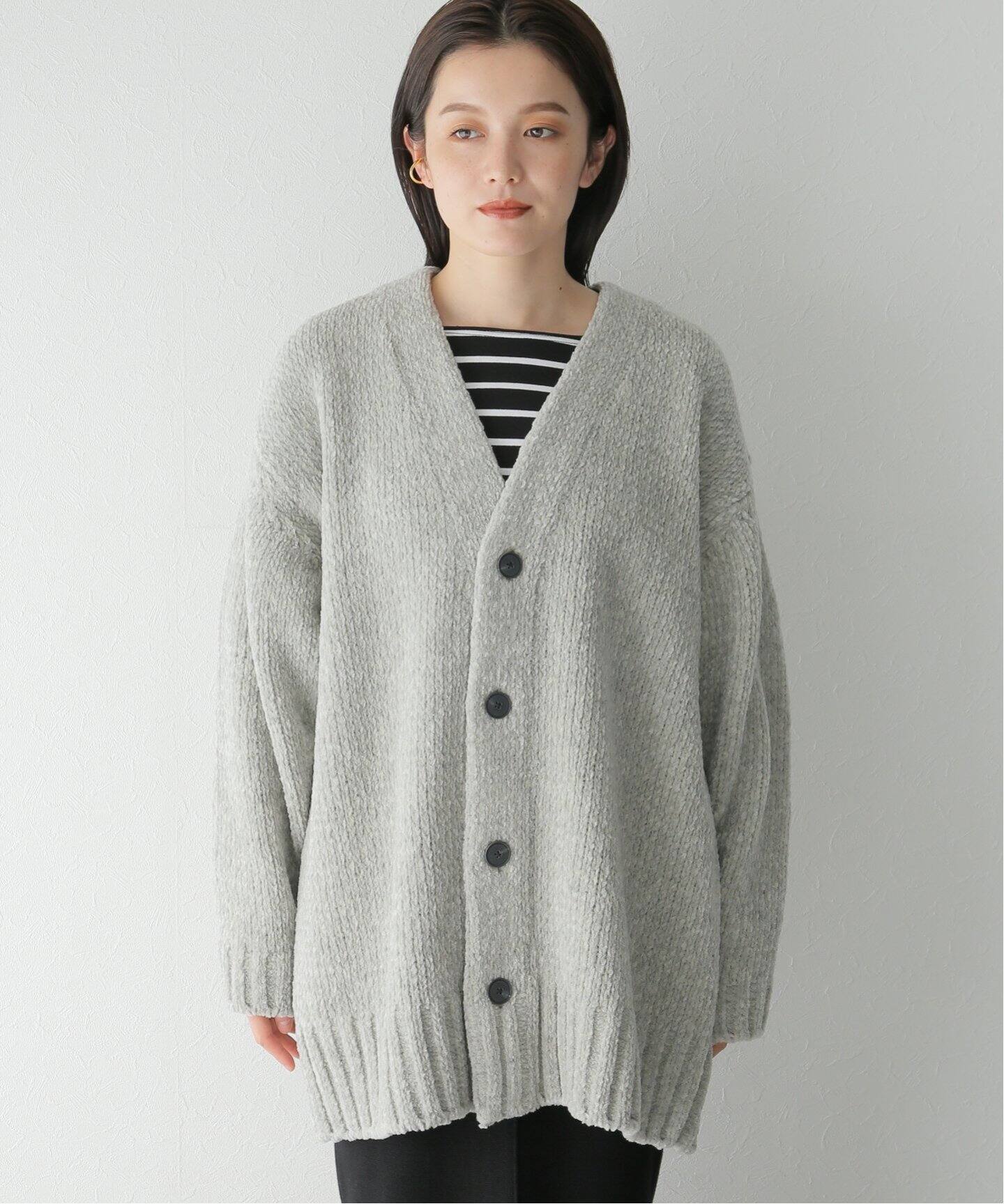 ATON / エイトン】WOOL MOLE OVERSIZED CARDIGAN（カーディガン  