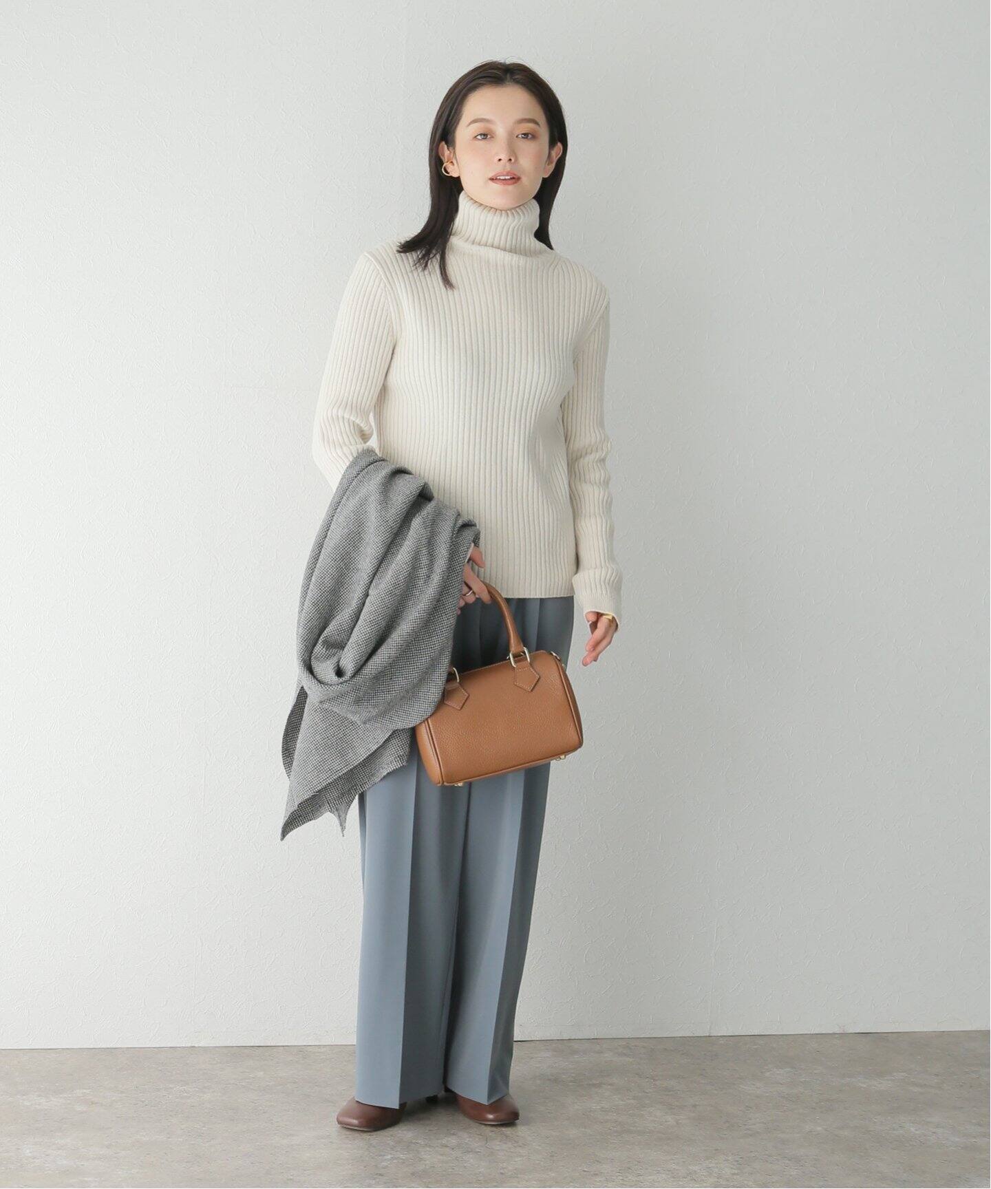 ATON / エイトン】NATURAL DYED WOOL TURTLENECK（ニット／セーター 