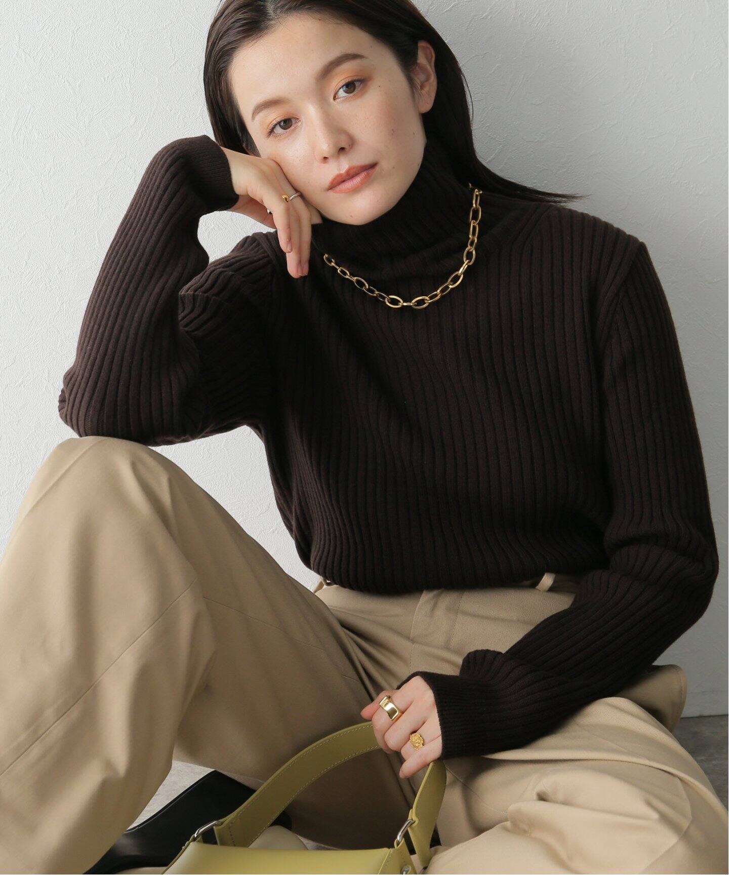 ATON / エイトン】NATURAL DYED WOOL TURTLENECK（ニット／セーター 