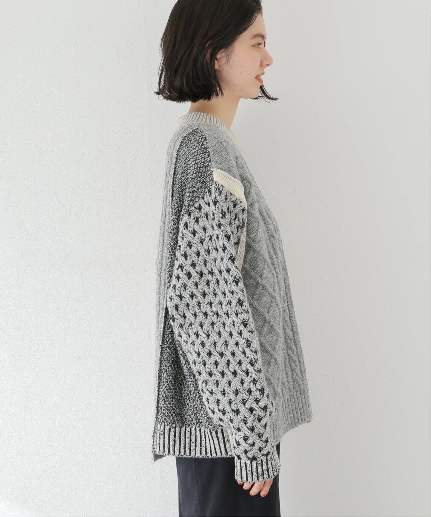 KURO / クロ】REMAKE KNIT SWEATER（ニット／セーター）｜BOICE FROM 
