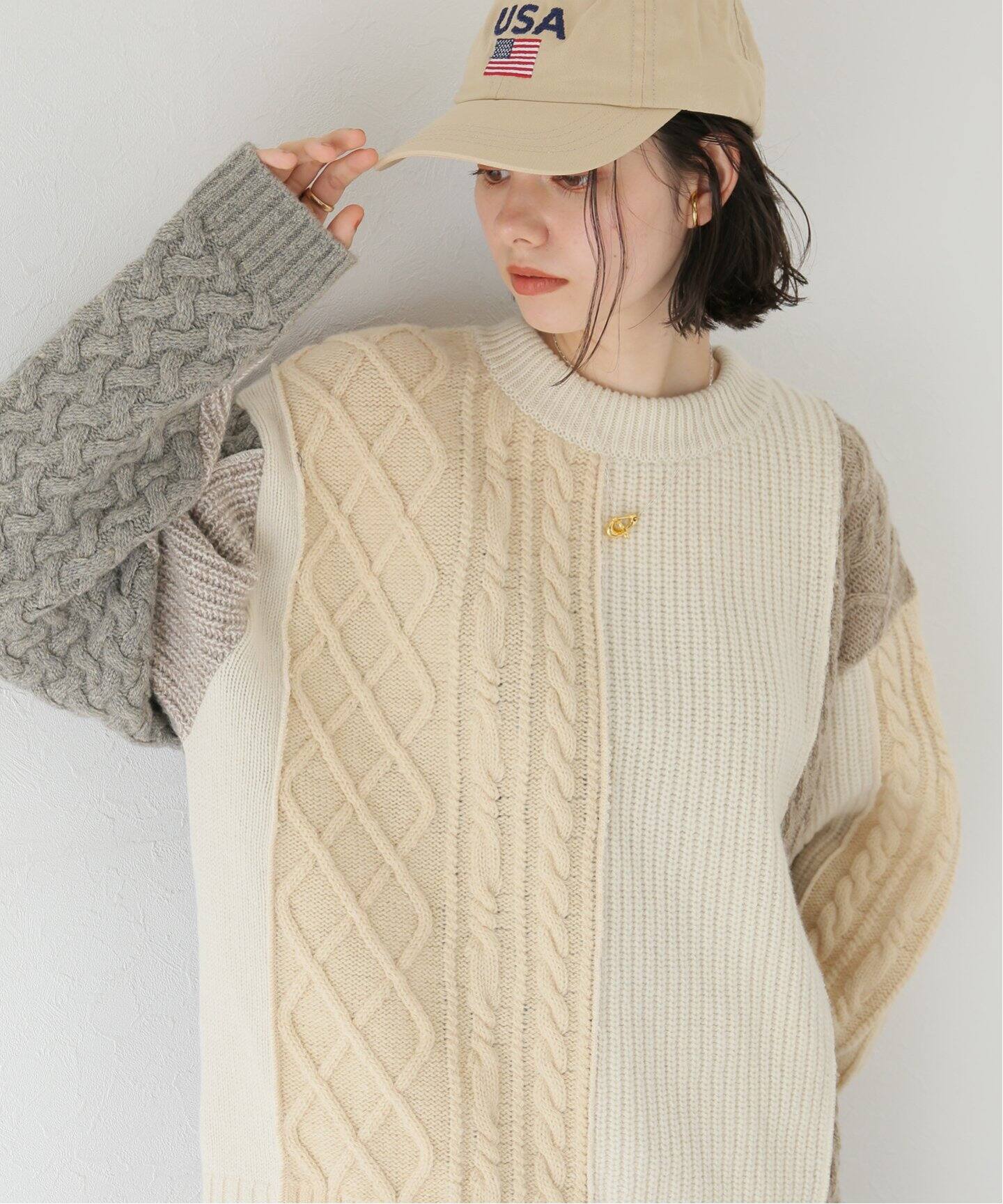 KURO / クロ】REMAKE KNIT SWEATER（ニット／セーター）｜BOICE FROM 